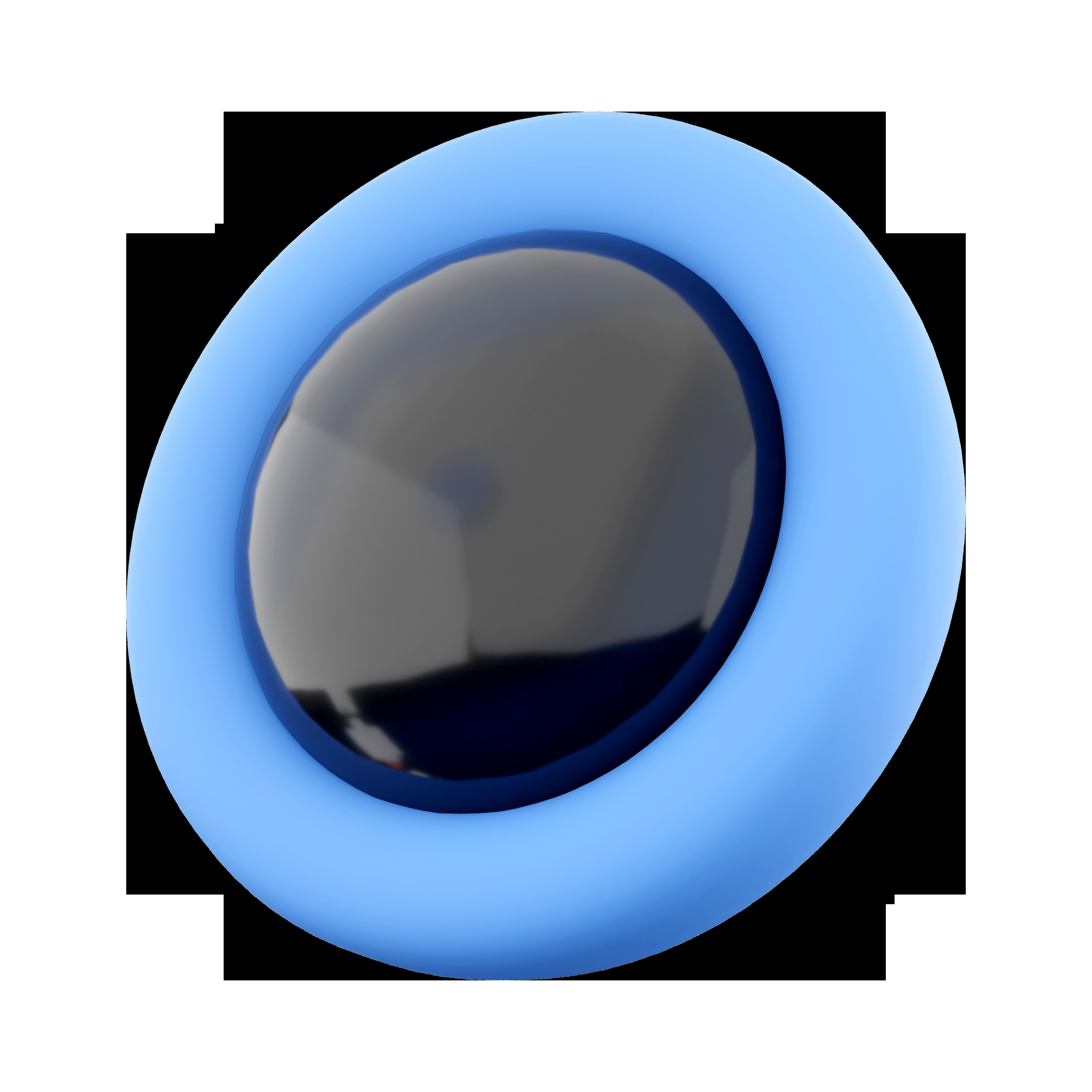 3d Modern black round-shaped engine starts button icon 3D model_3