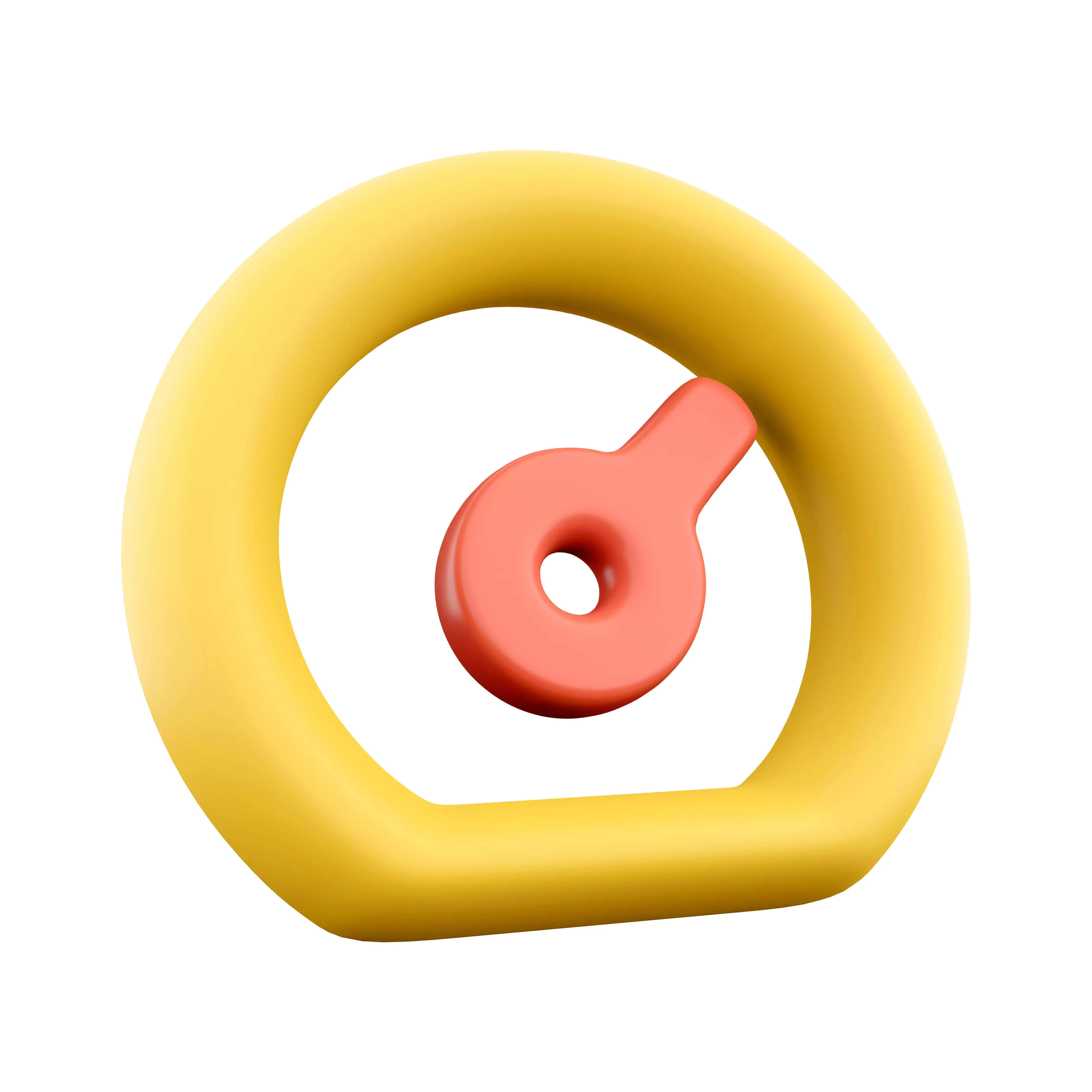 3d speedometer cartoon icon 3D model_0