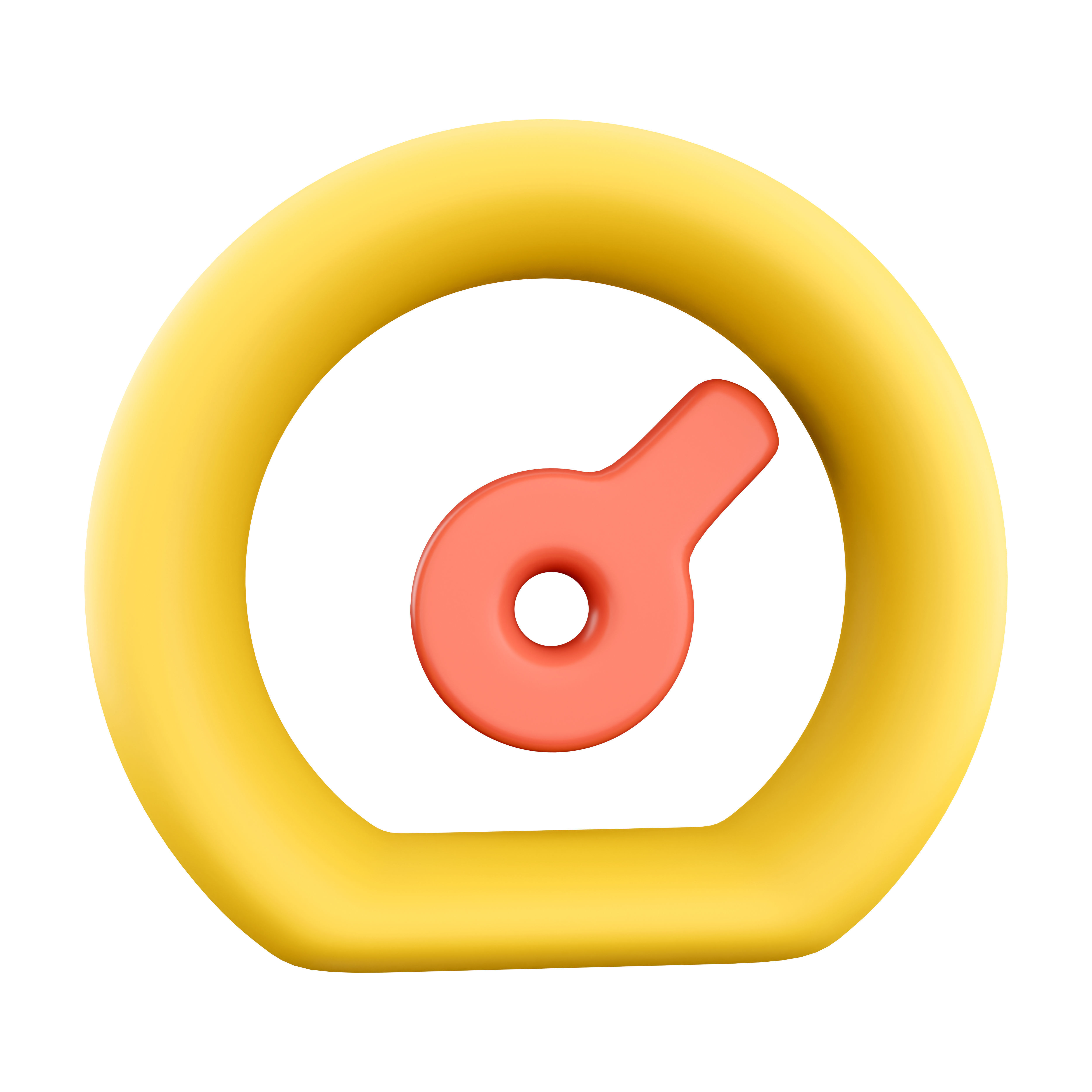 3d speedometer cartoon icon 3D model_3