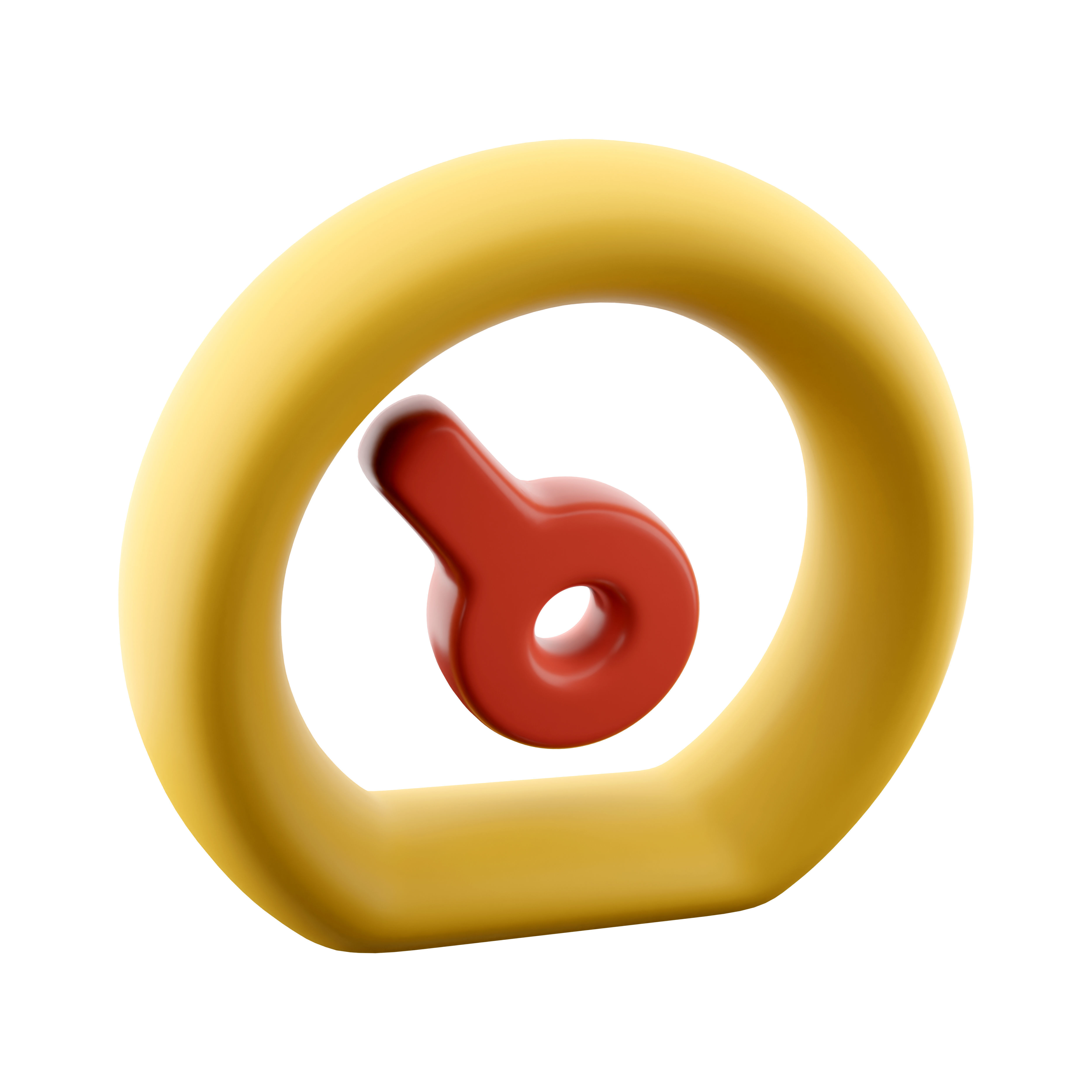 3d speedometer cartoon icon 3D model_1