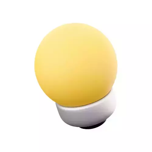 3d cartoon style minimal yellow light bulb icon