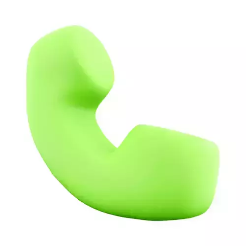 3d green home phone cartoon icin