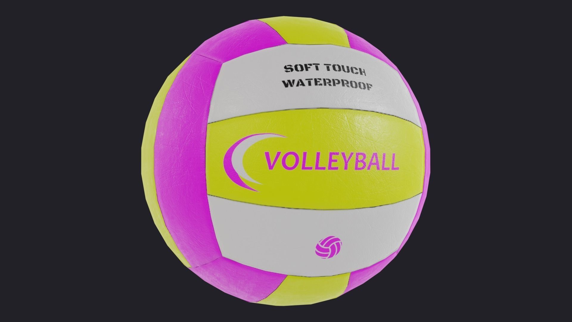 Volley ball Low-poly 3D model_9