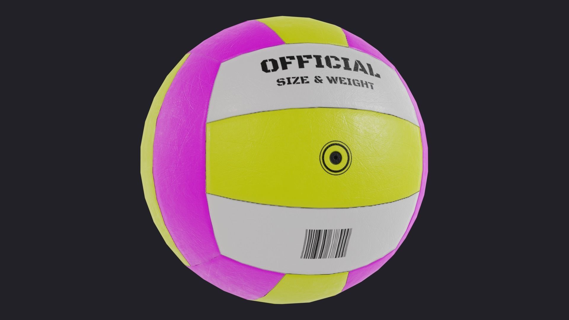 Volley ball Low-poly 3D model_10