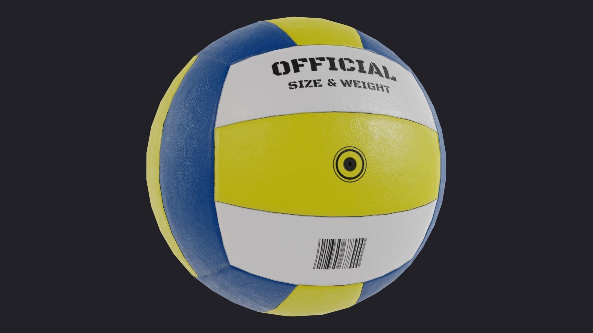 Volley ball Low-poly 3D model_6