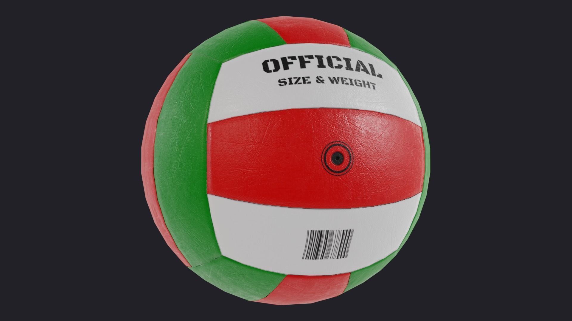 Volley ball Low-poly 3D model_8