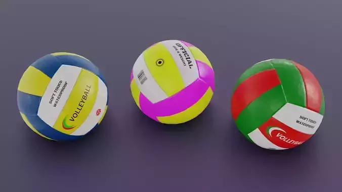 Volley ball Low-poly 3D model