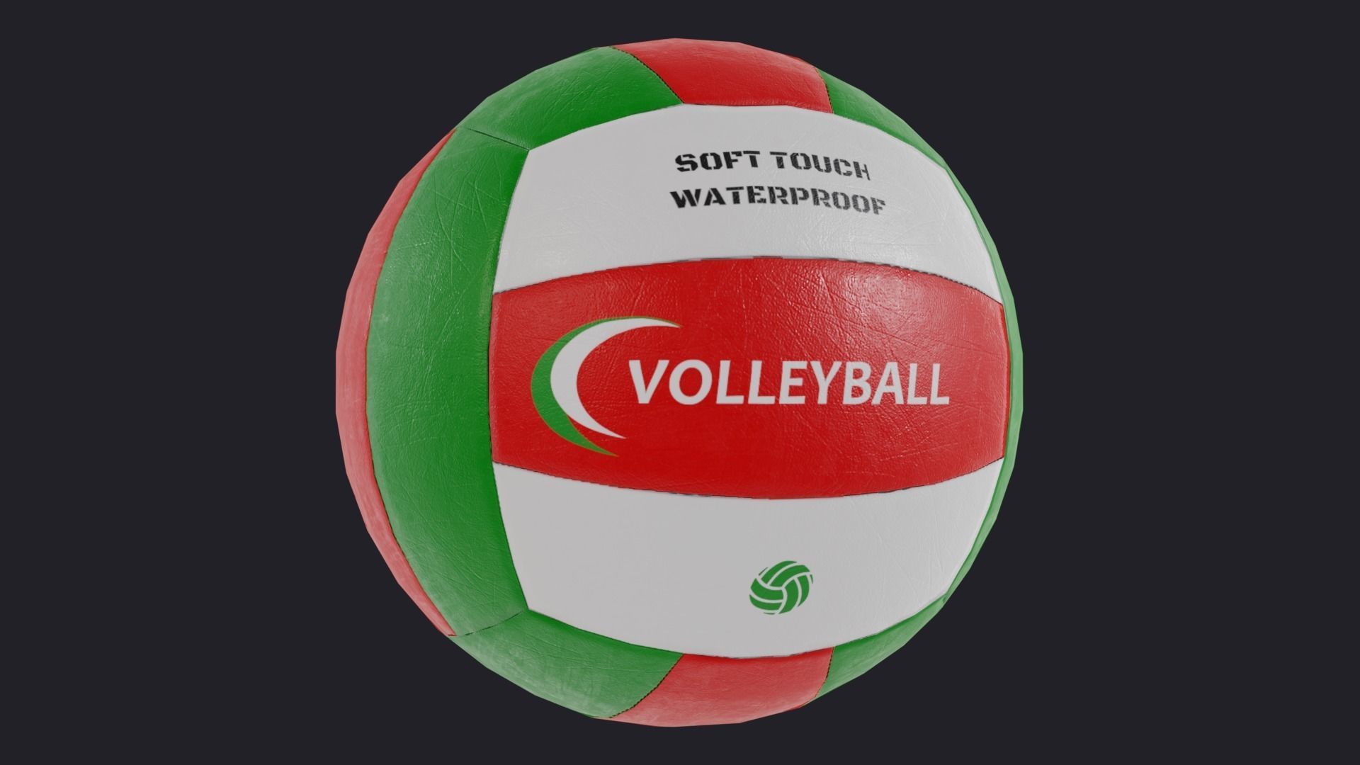 Volley ball Low-poly 3D model_7