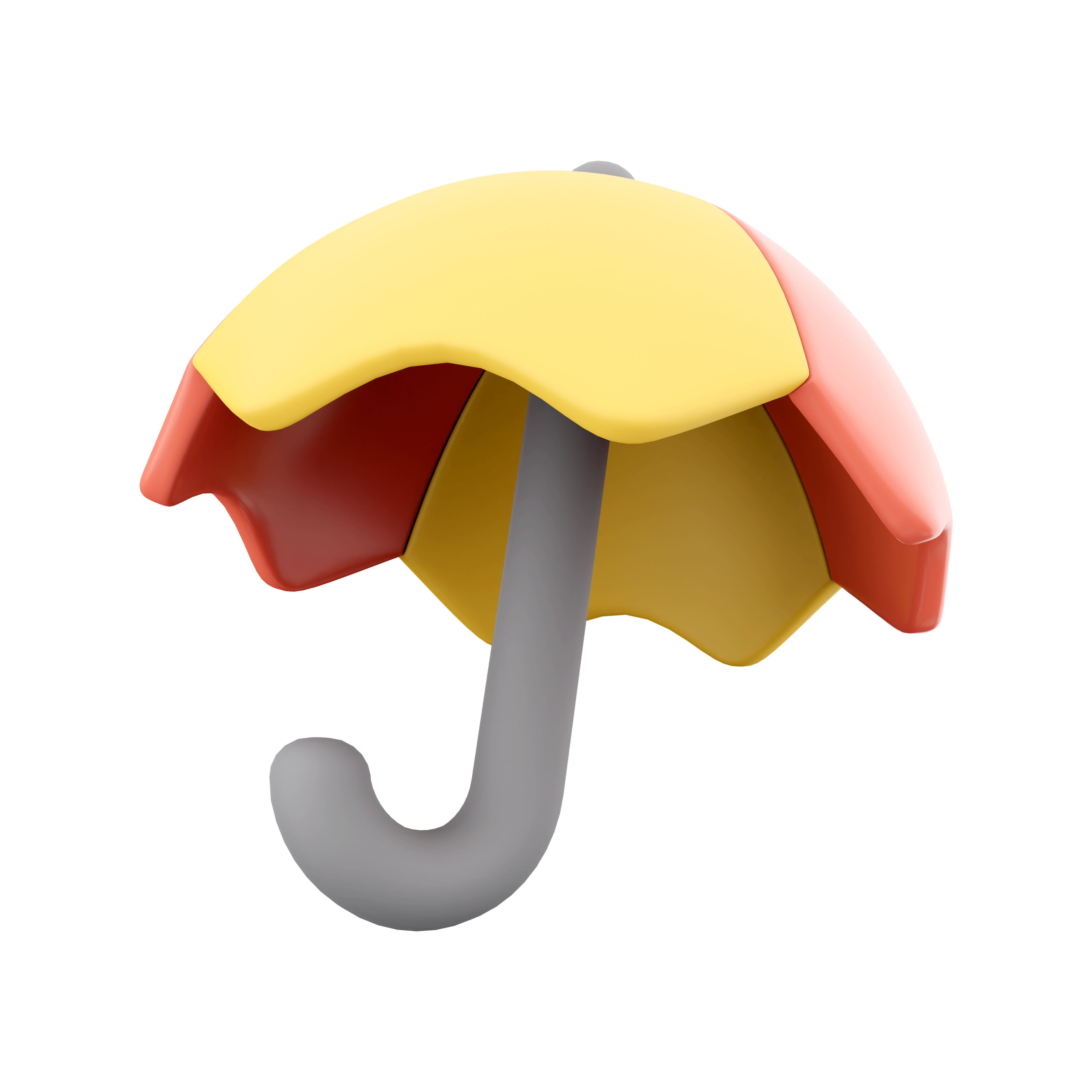 3d umbrella cartoon icon 3D model_4