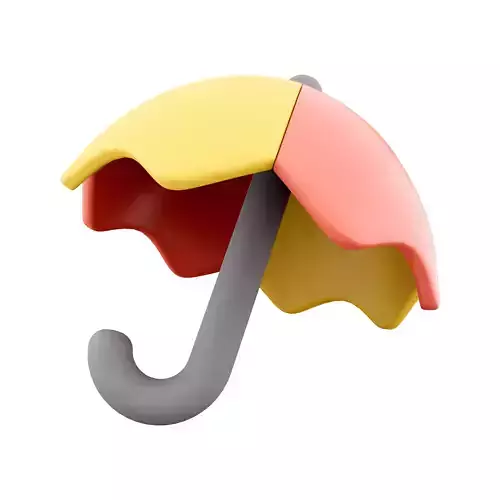 3d umbrella cartoon icon 3D model