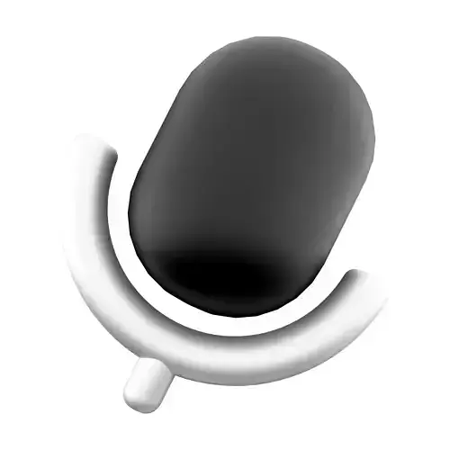3d Microphone cartoon icon 3D model