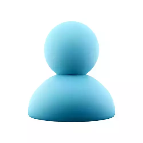 3d Blue User Sign icon