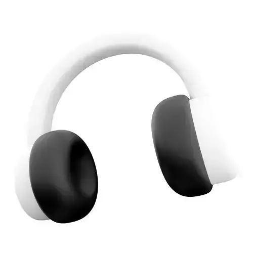 3d  High-quality headphones icon