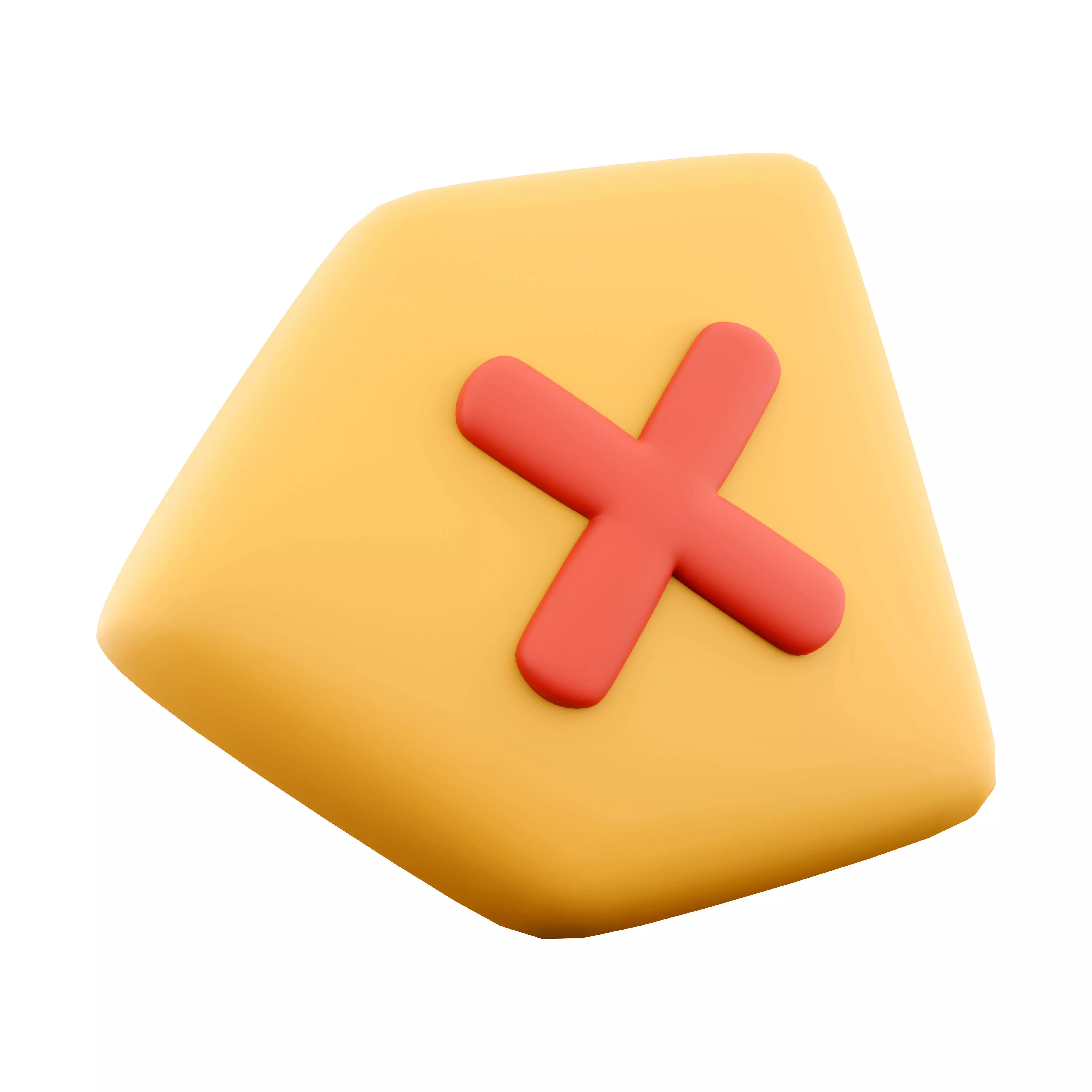 3d  Bookmark cancels outline icon 3D model_0