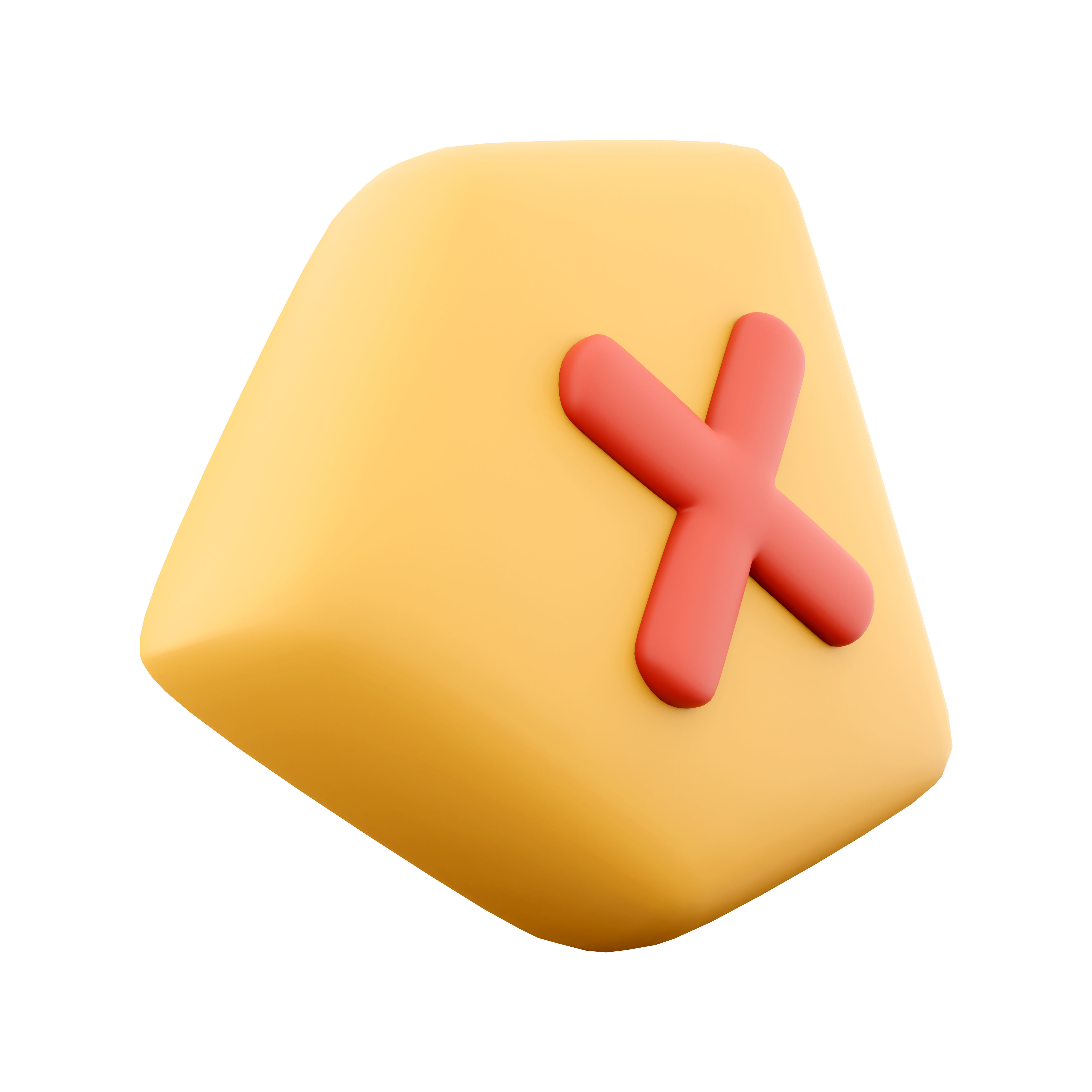 3d  Bookmark cancels outline icon 3D model_2