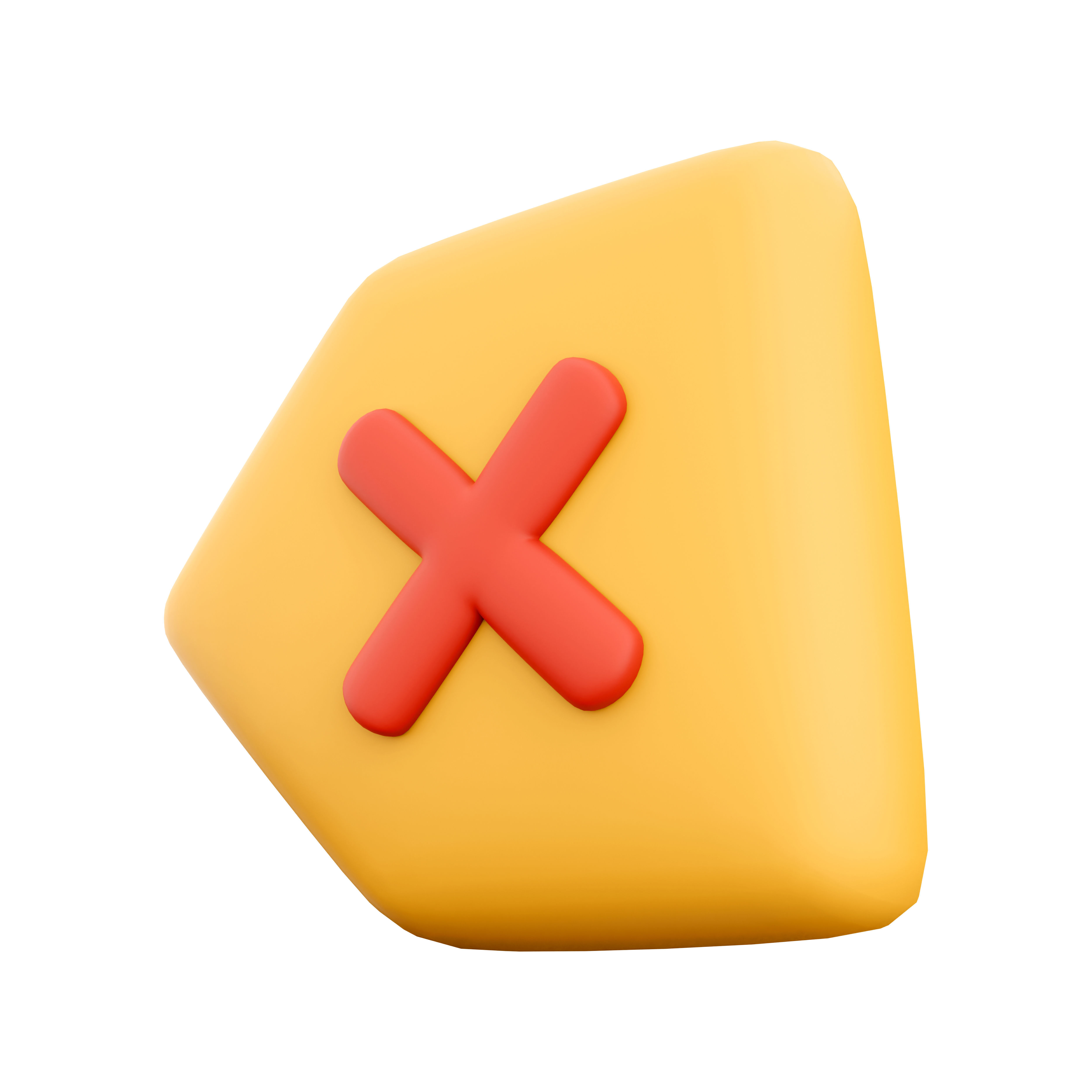 3d  Bookmark cancels outline icon 3D model_5