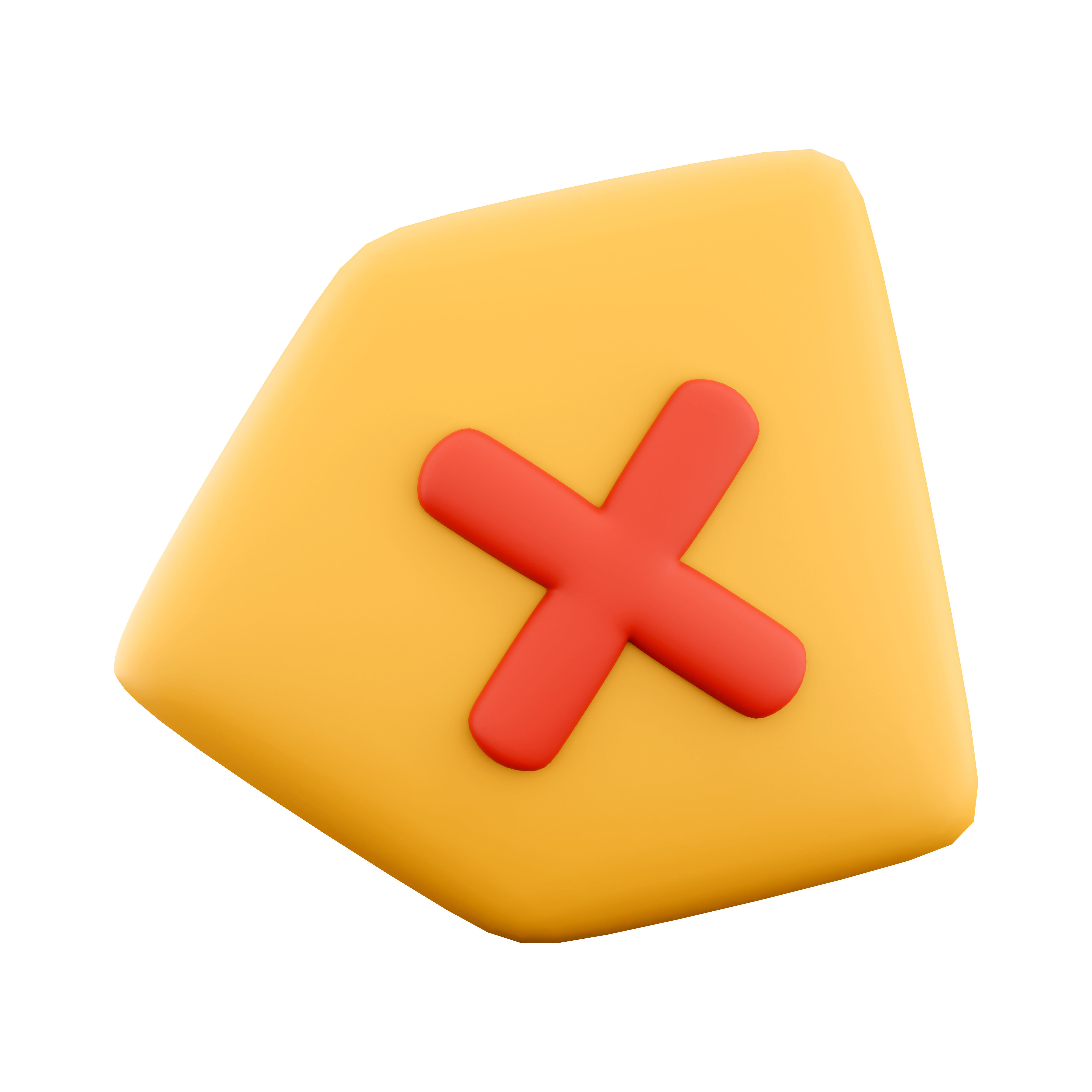 3d  Bookmark cancels outline icon 3D model_3