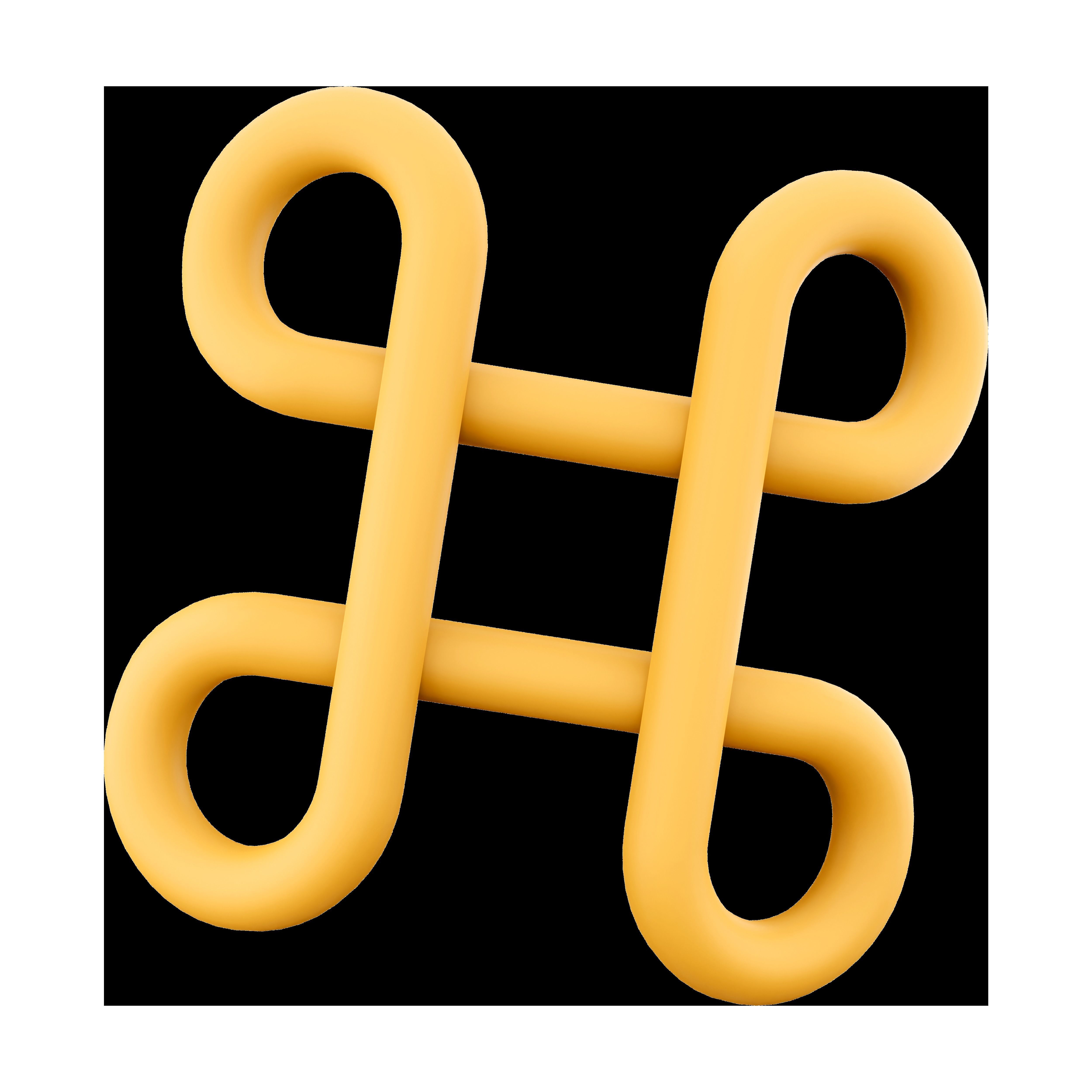 3d  Command button cartoon icon 3D model_1