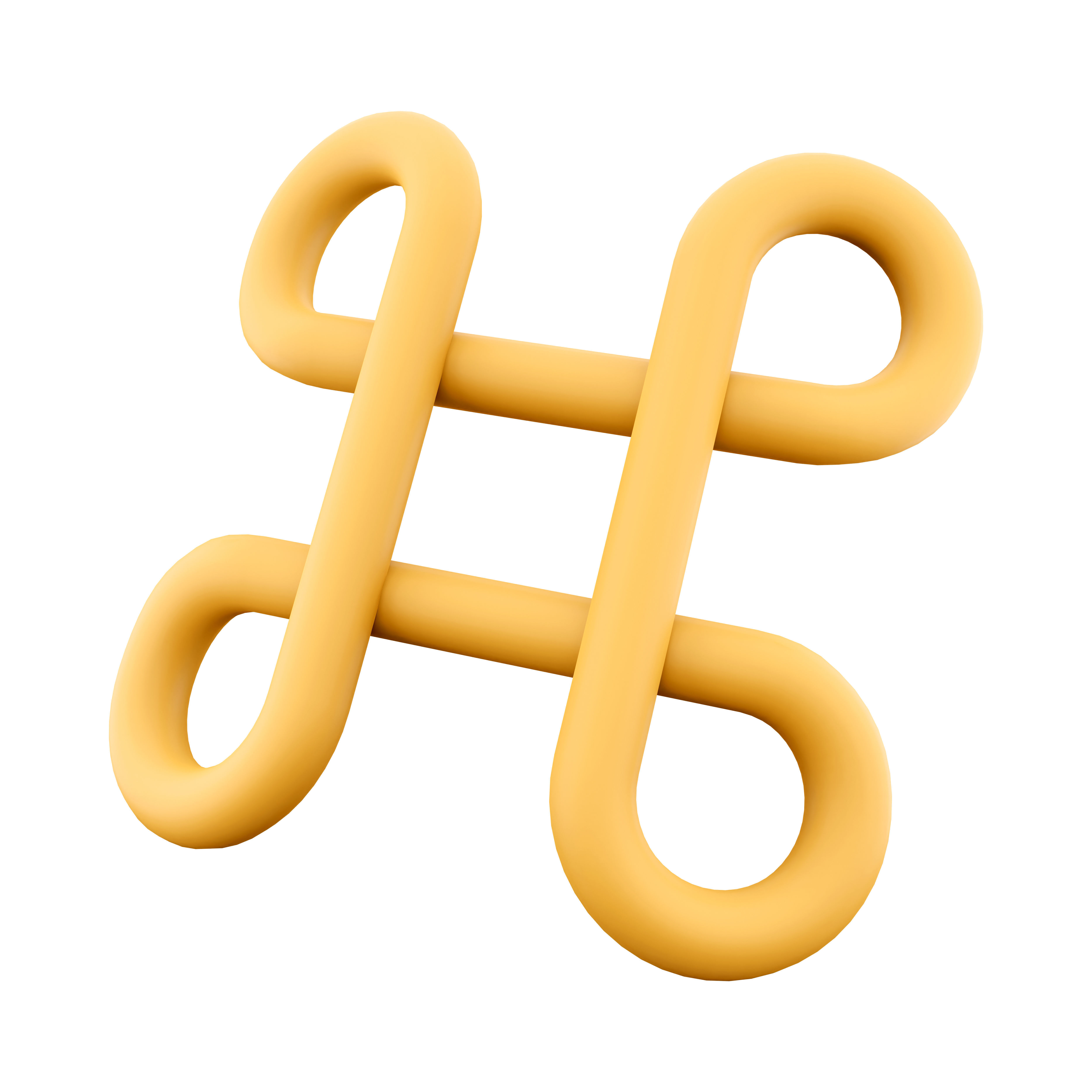 3d  Command button cartoon icon 3D model_2