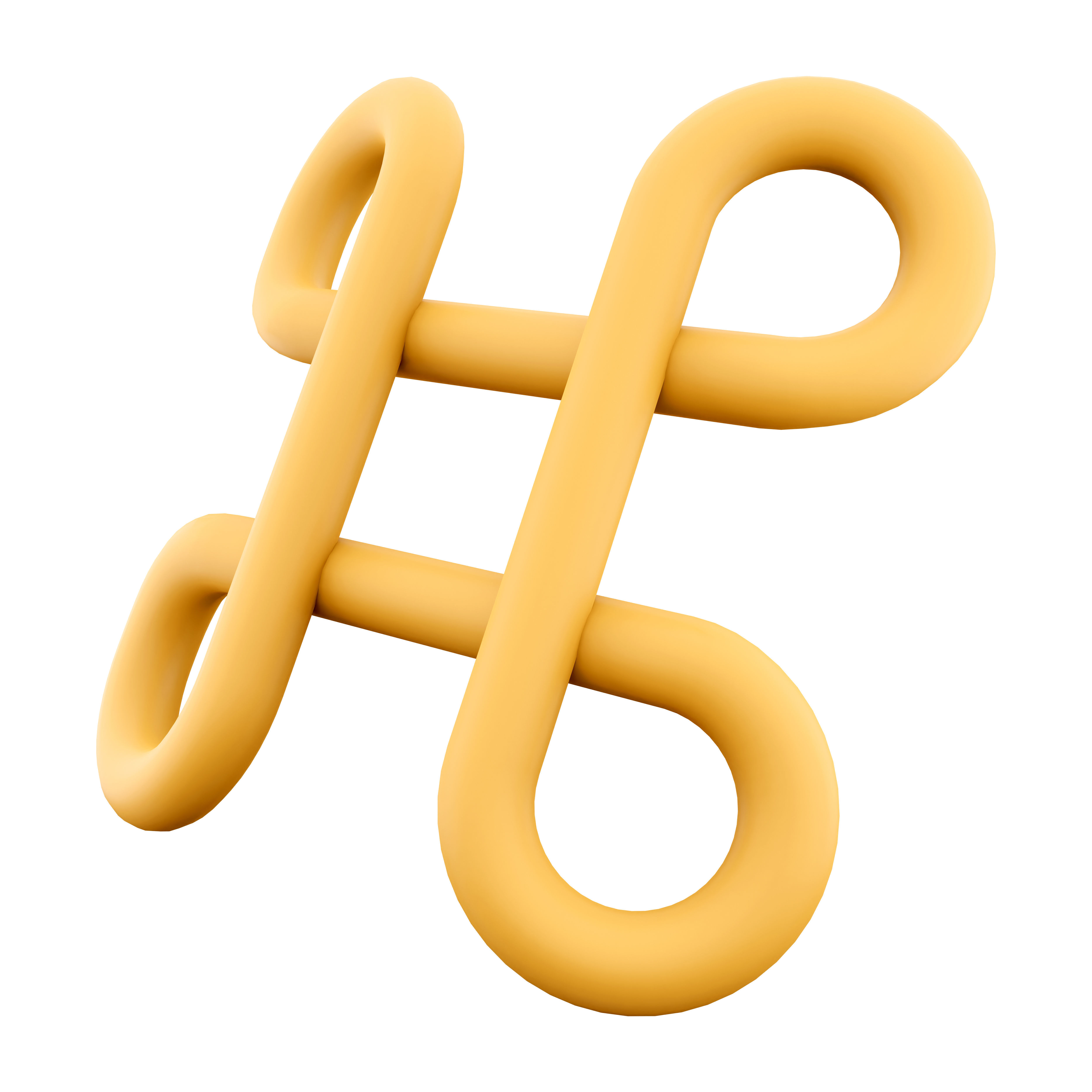 3d  Command button cartoon icon 3D model_5