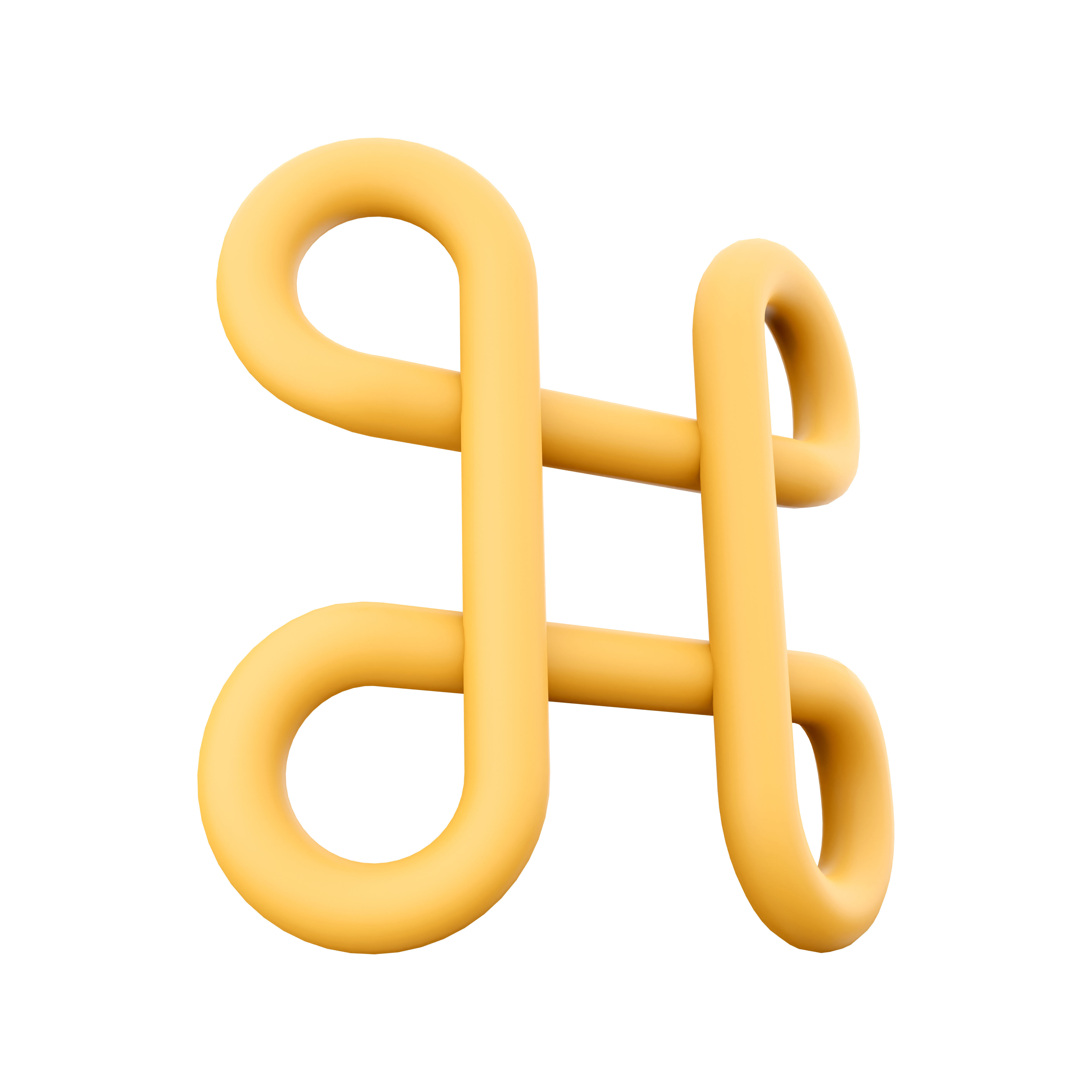 3d  Command button cartoon icon 3D model_4