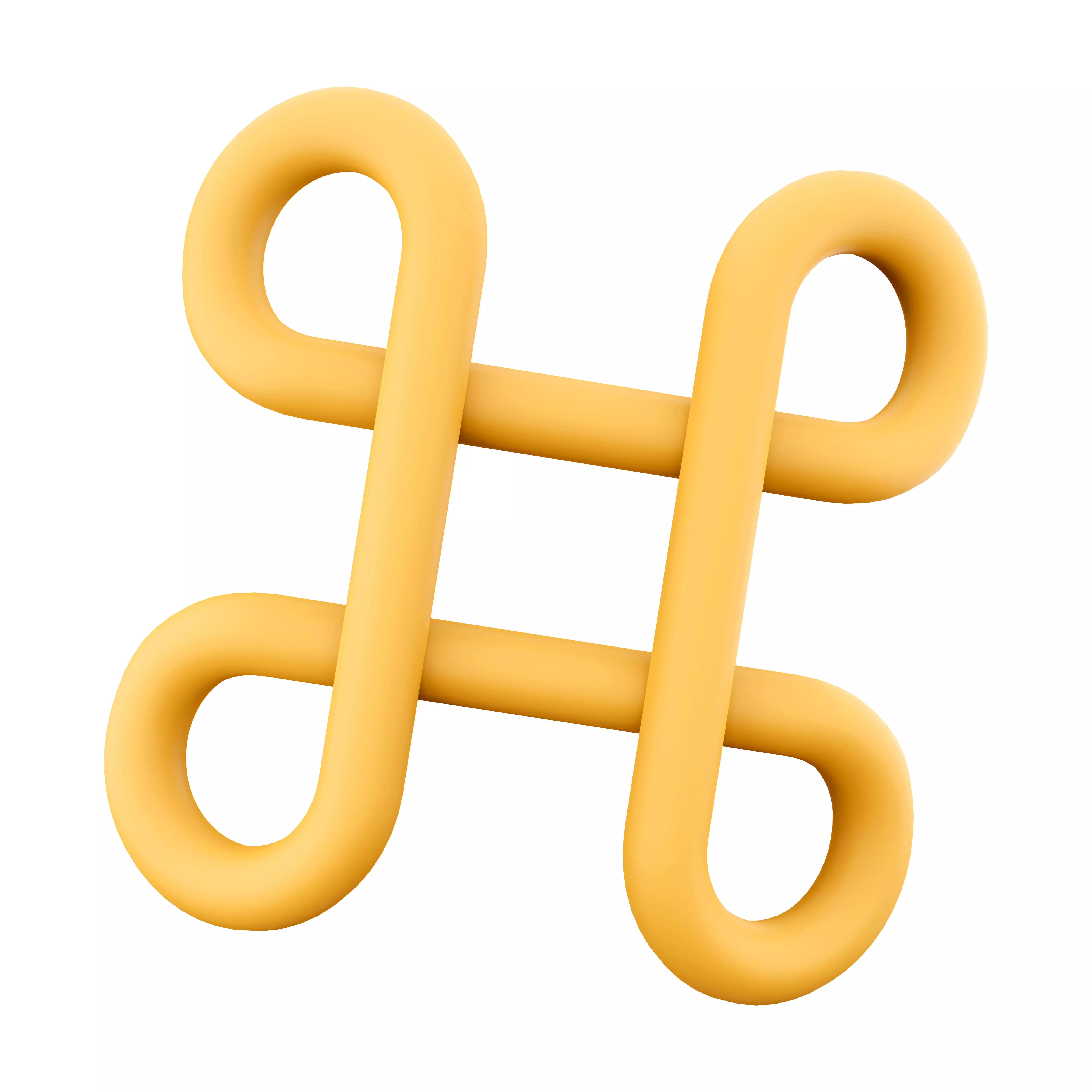 3d  Command button cartoon icon 3D model_0