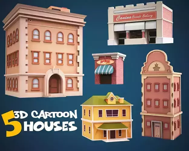 Game Cartoon Building Pack