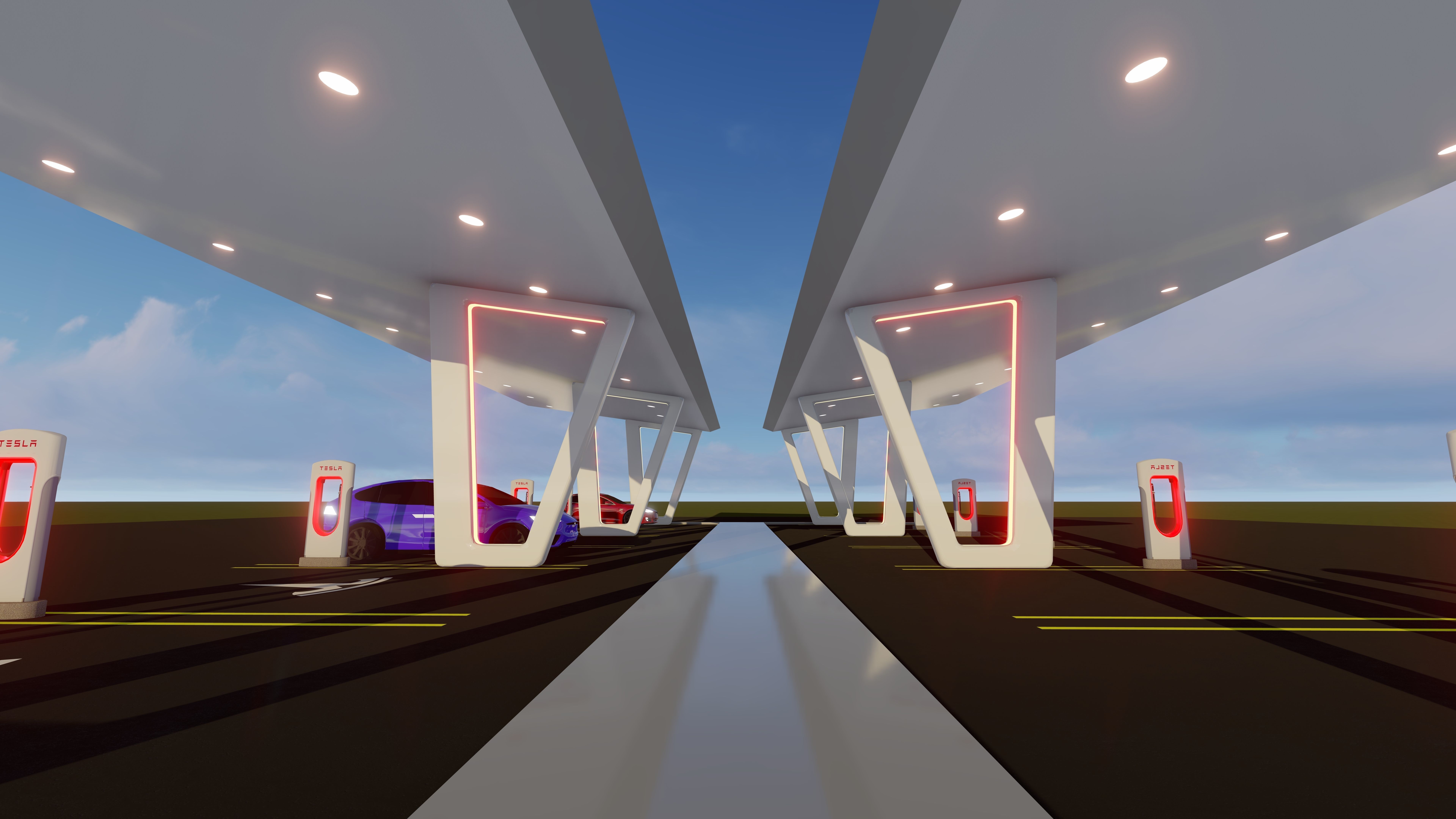 Electric Vehicle Charging Station 2 3D model 3D model_8