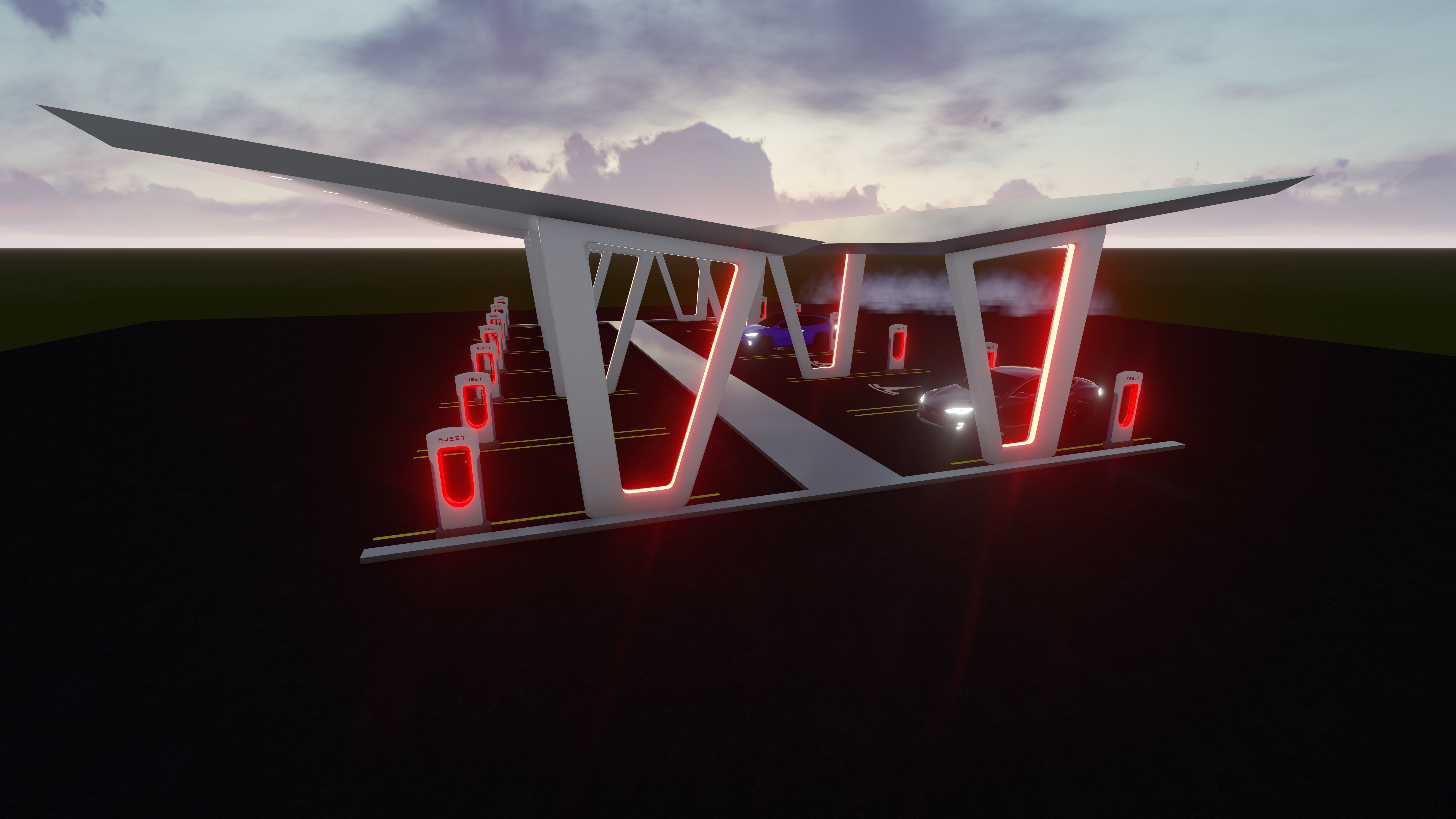 Electric Vehicle Charging Station 2 3D model 3D model_4