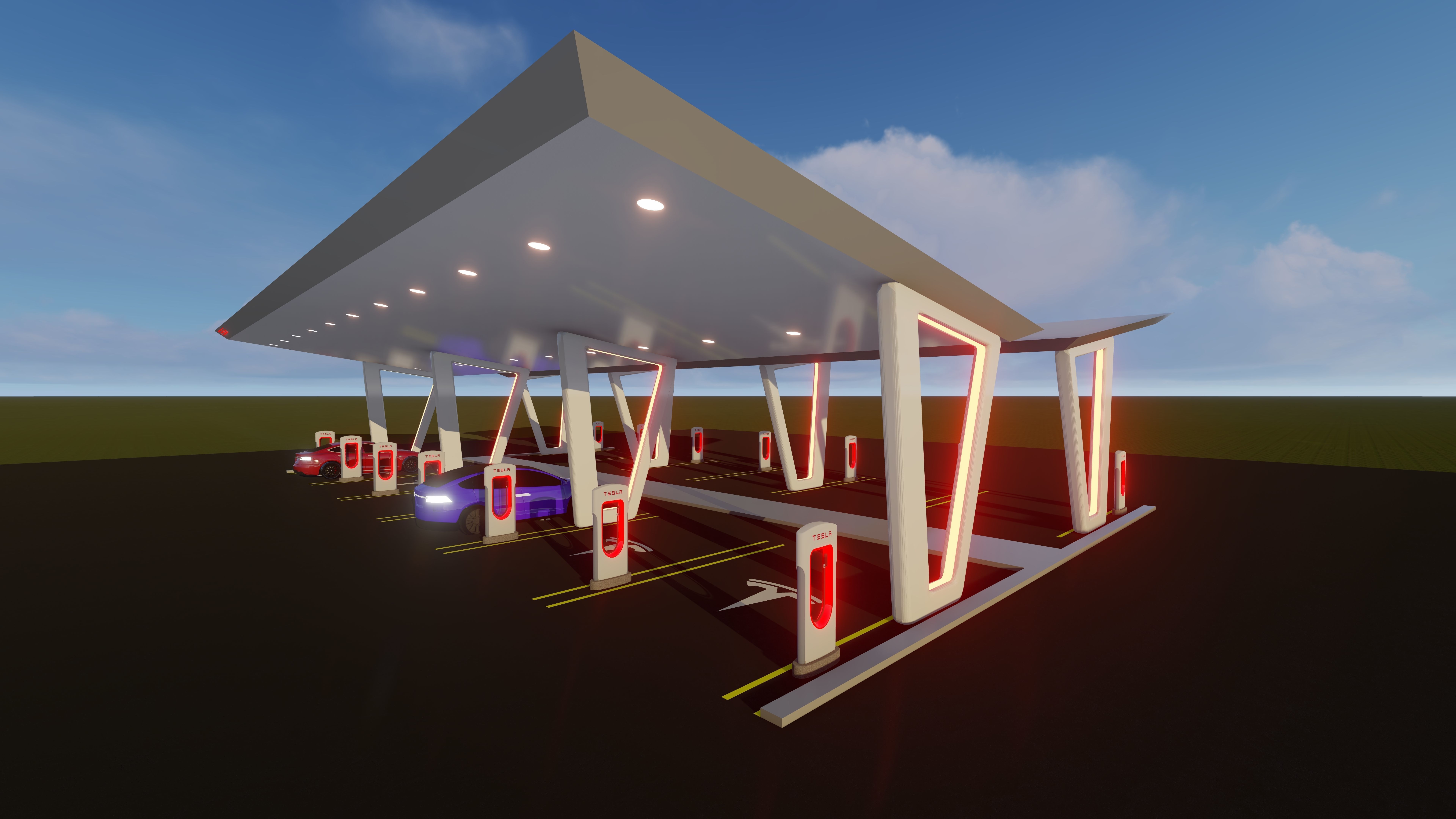 Electric Vehicle Charging Station 2 3D model 3D model_9