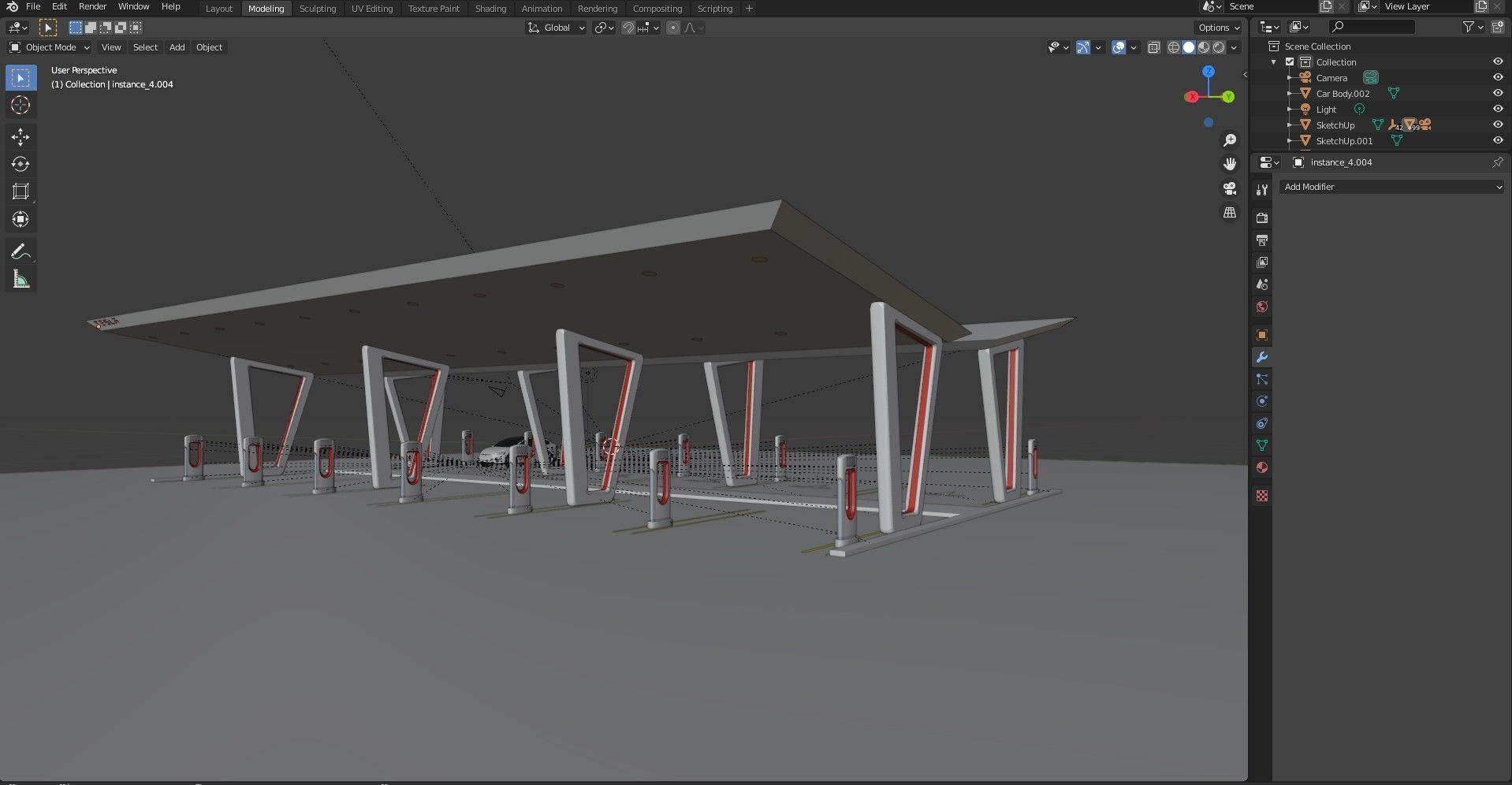 Electric Vehicle Charging Station 2 3D model 3D model_13