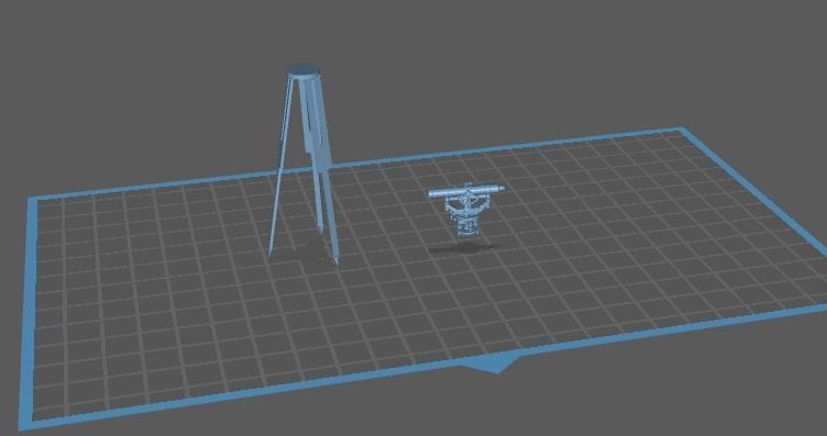 Telescopic Alidade and Tripod 3D print model_9