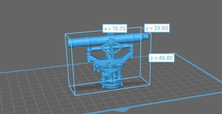 Telescopic Alidade and Tripod 3D print model_2