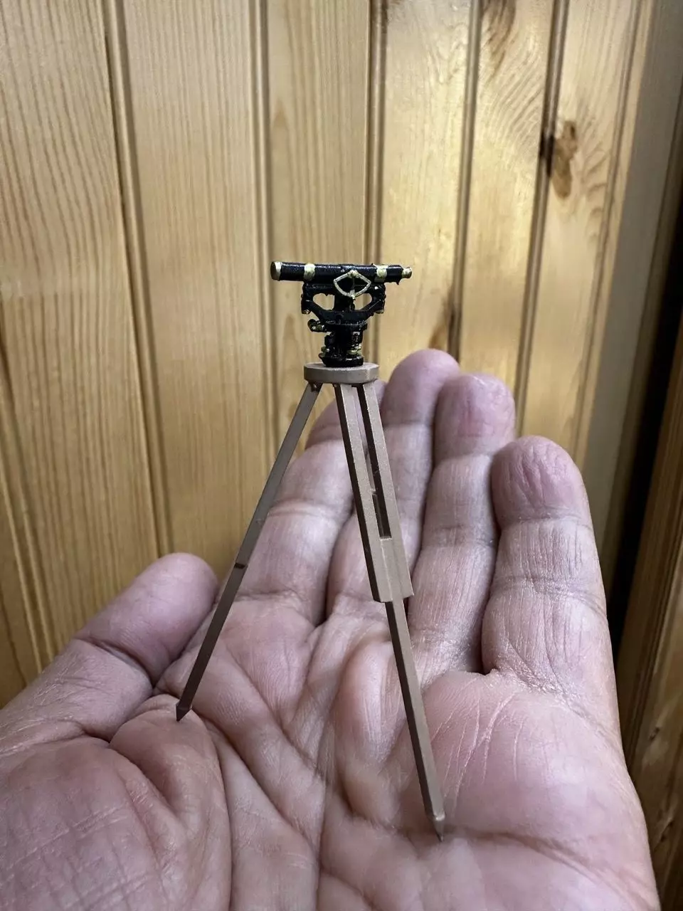 Telescopic Alidade and Tripod 3D print model_0