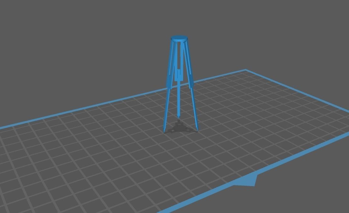 Telescopic Alidade and Tripod 3D print model_7