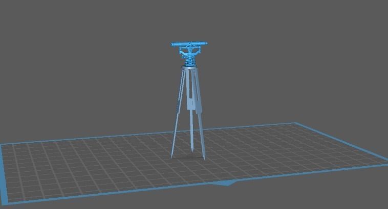 Telescopic Alidade and Tripod 3D print model_8