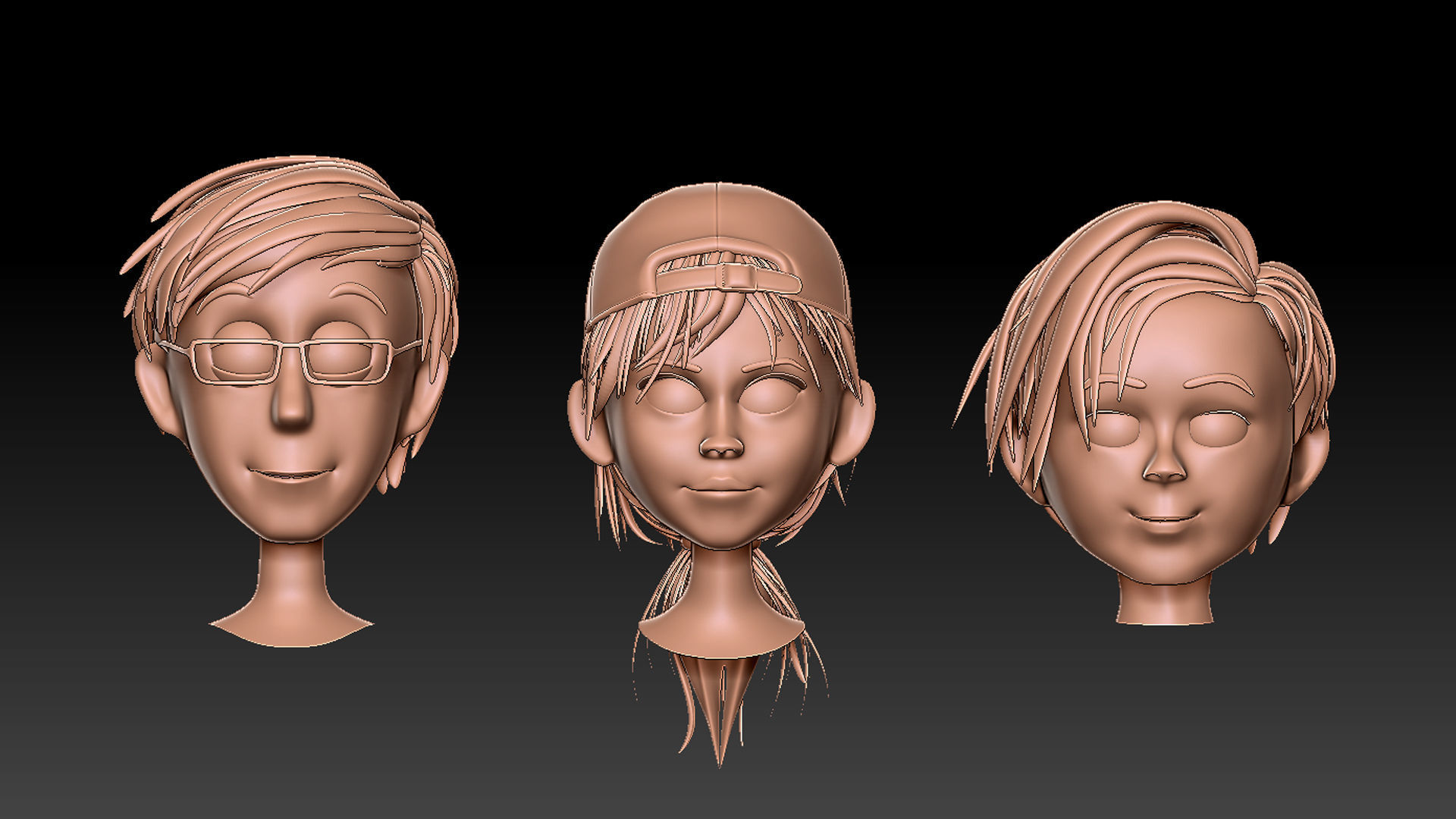 Head caroon 3D model_1