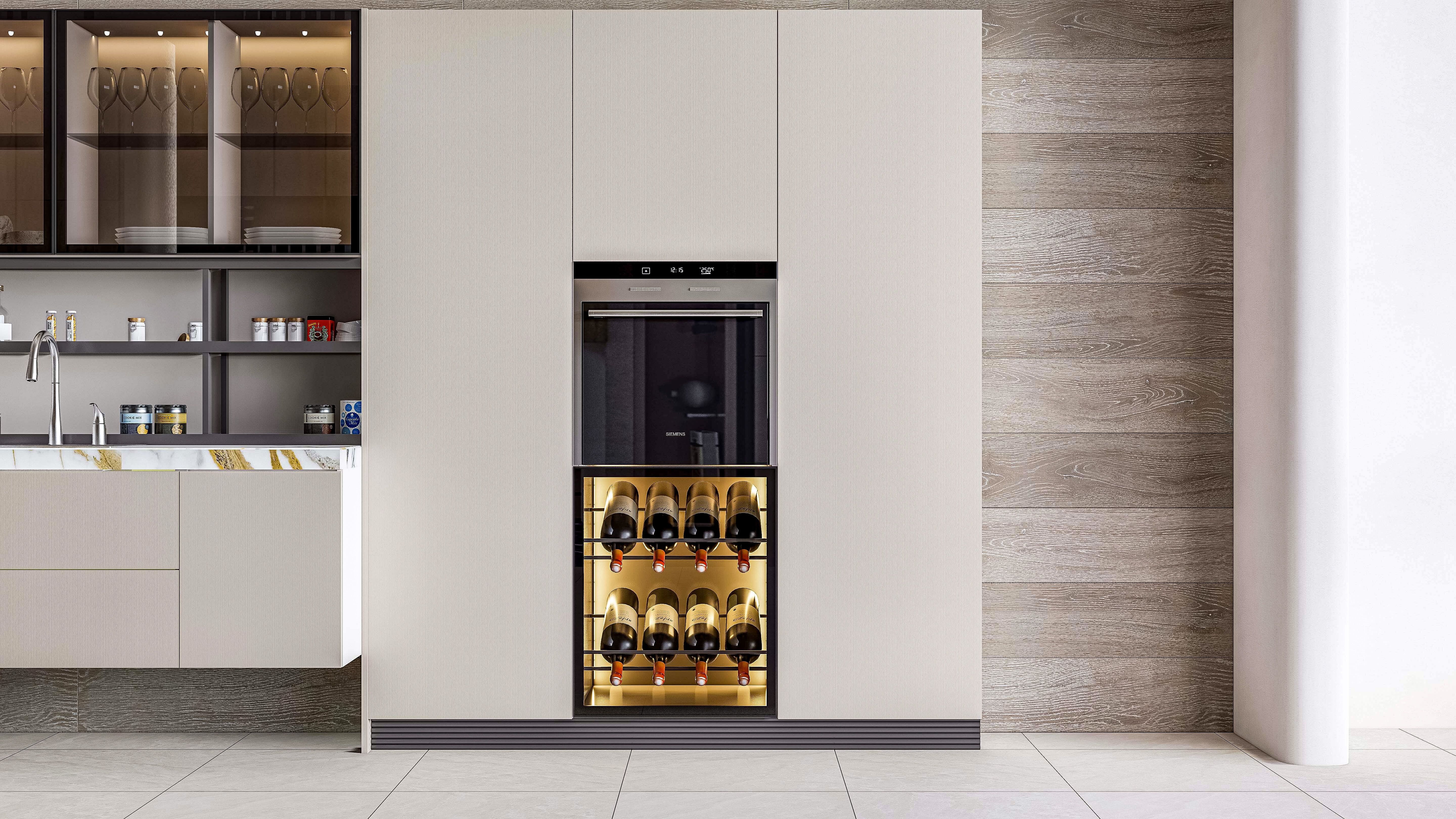 Kitchen fully parametric  Resizable manufacturable  0014 3D model_12