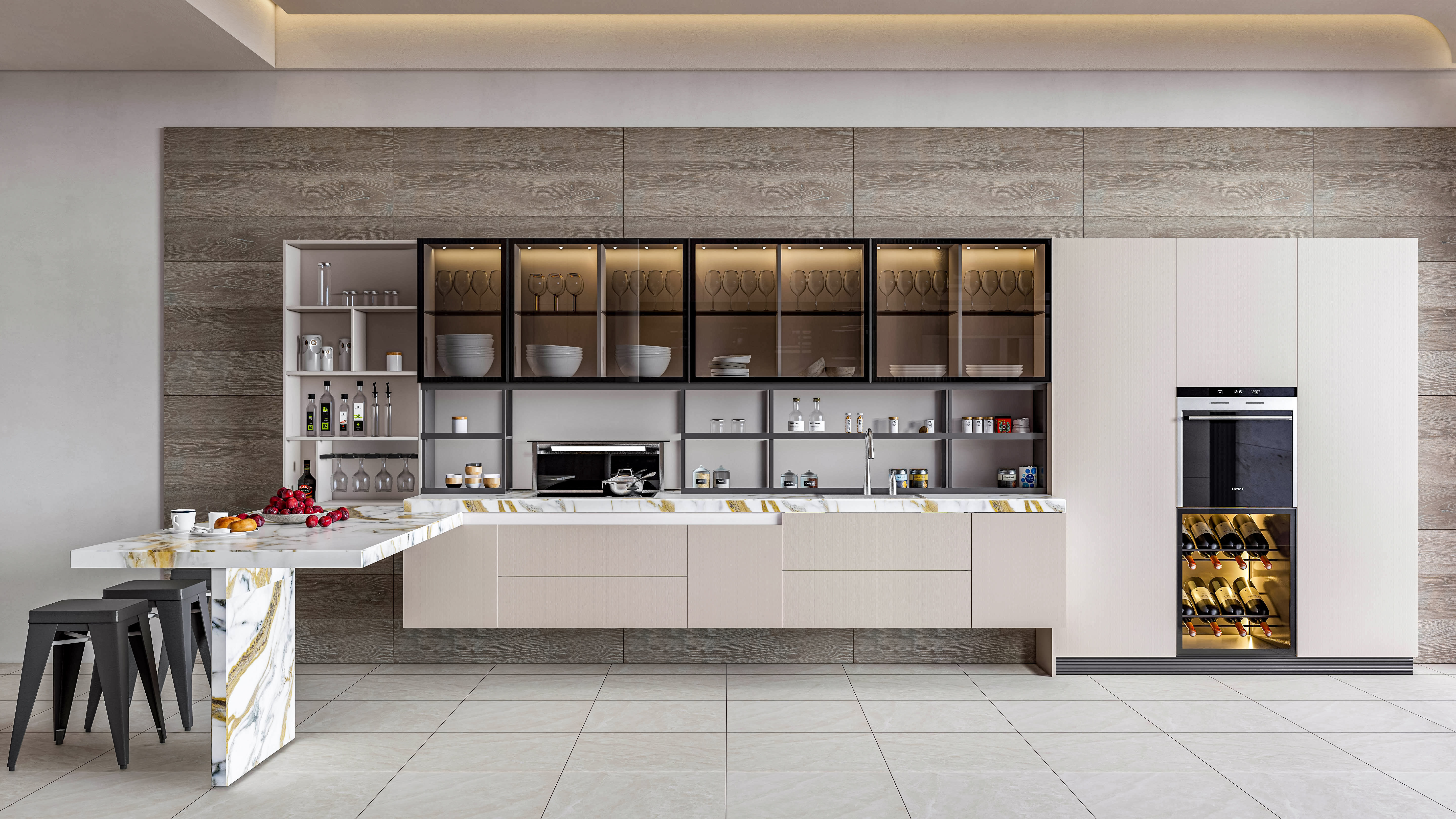 Kitchen fully parametric  Resizable manufacturable  0014 3D model_10