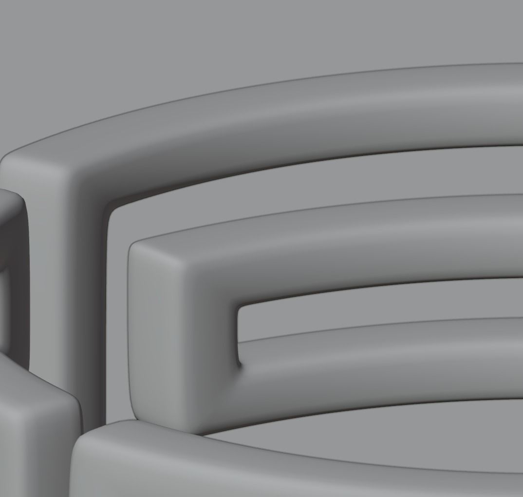 Greek ornament ring 3D model_4