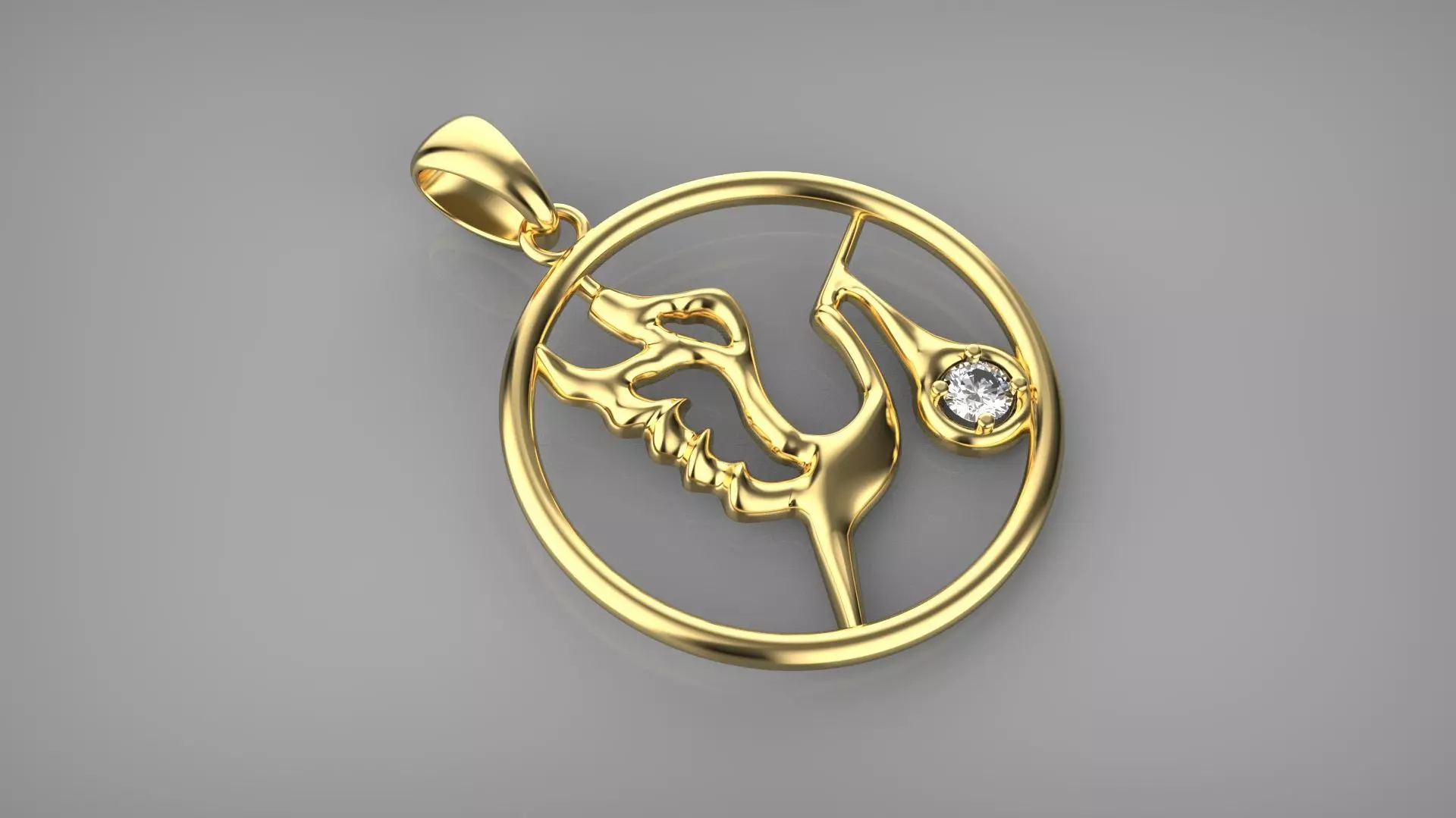 Stork pendant Free 3D print model