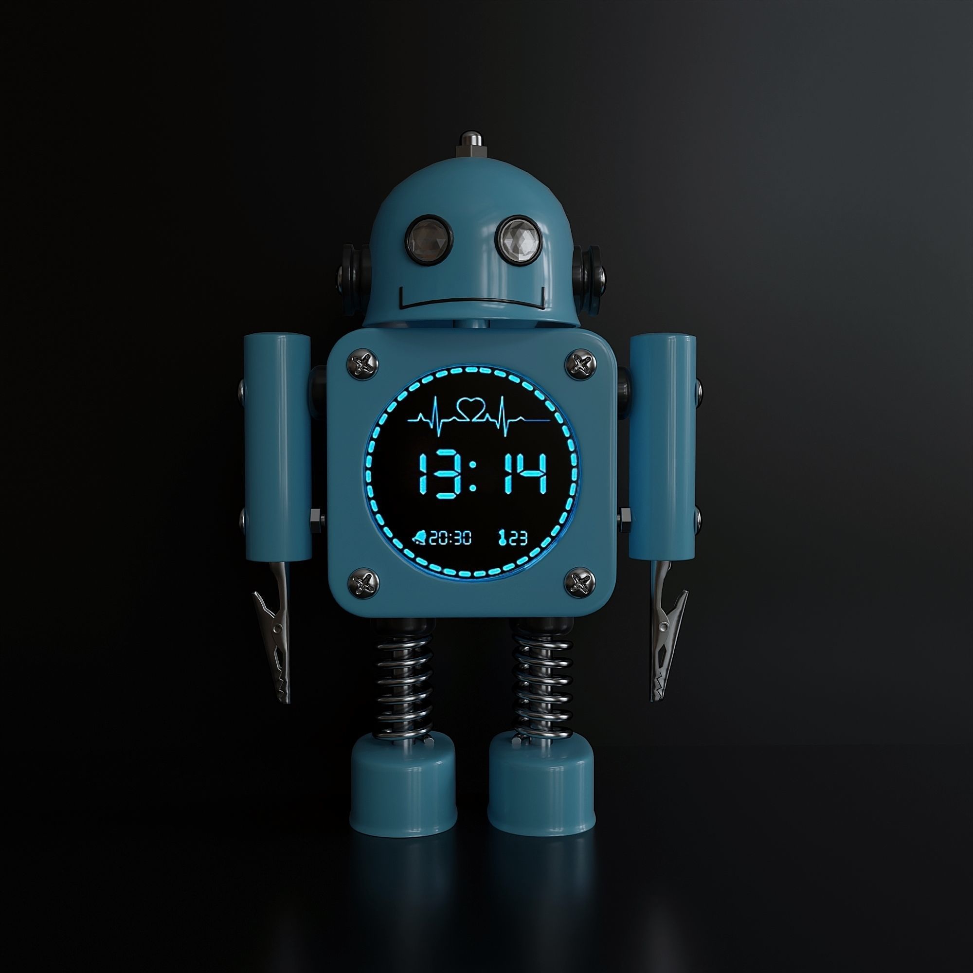 Childrens desktop smart alarm clock 3D model | CGTrader