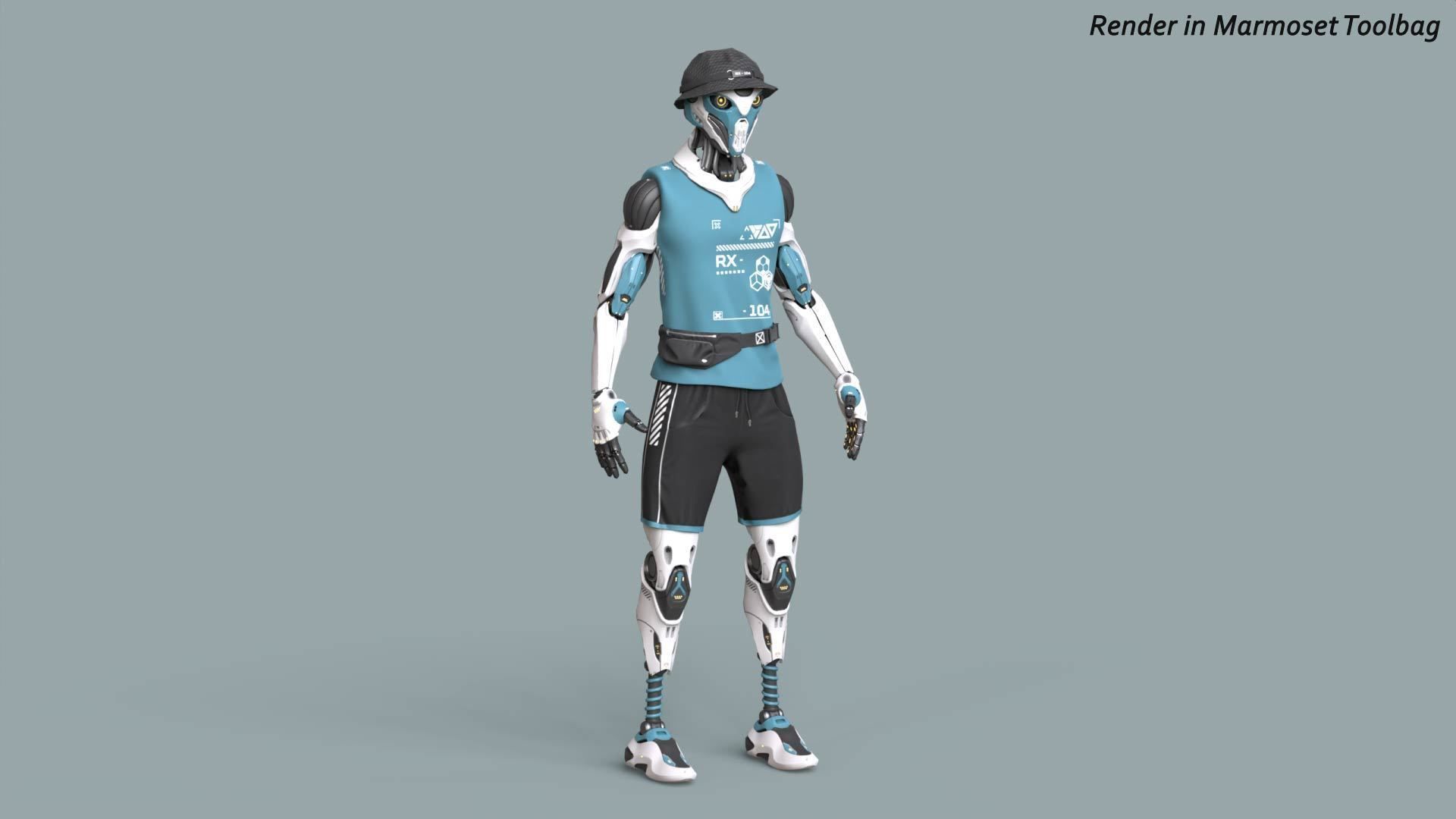 Robot RX-104 - Game Ready 3D Model Low-poly 3D model_3