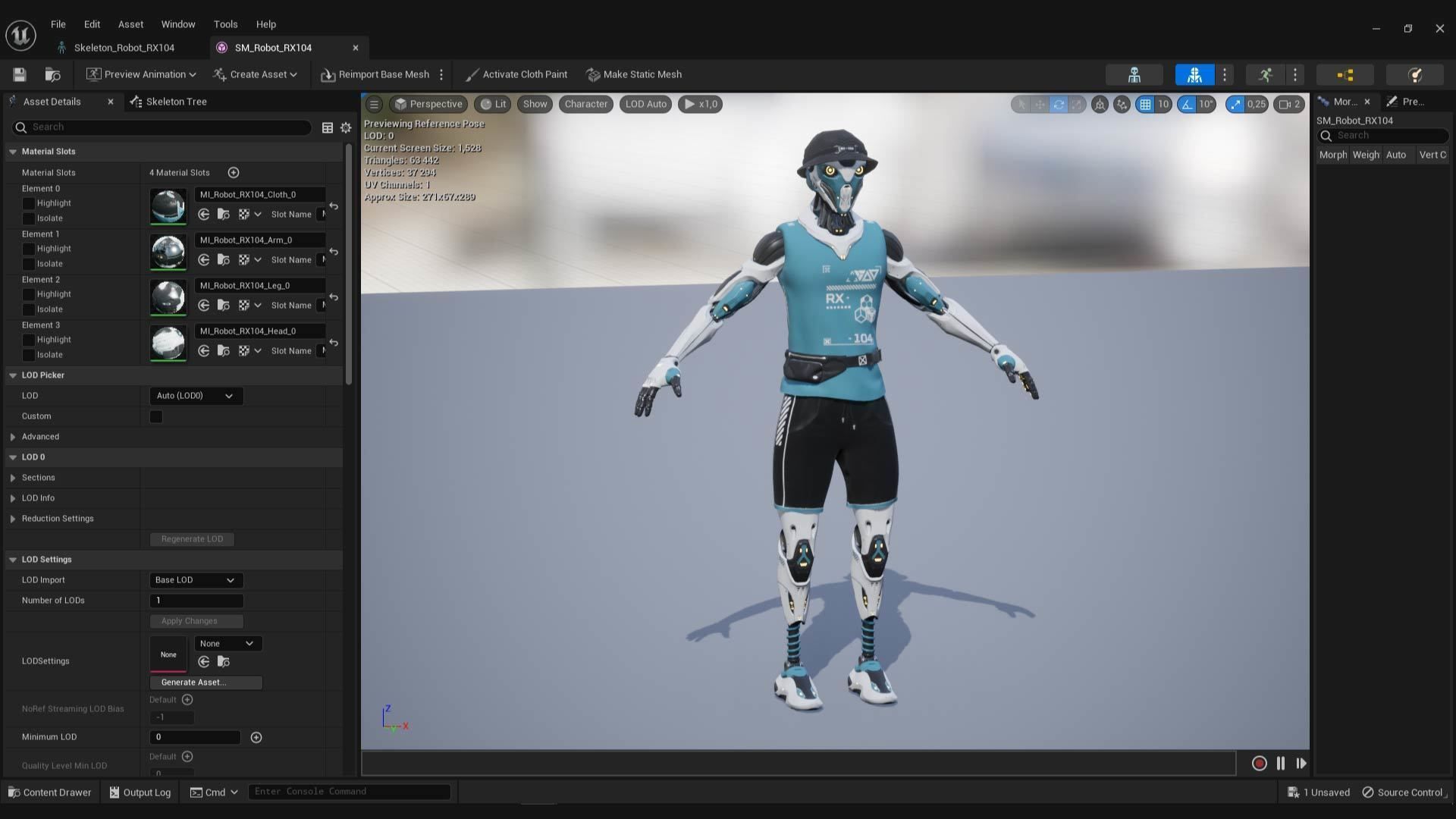 Robot RX-104 - Game Ready 3D Model Low-poly 3D model_14
