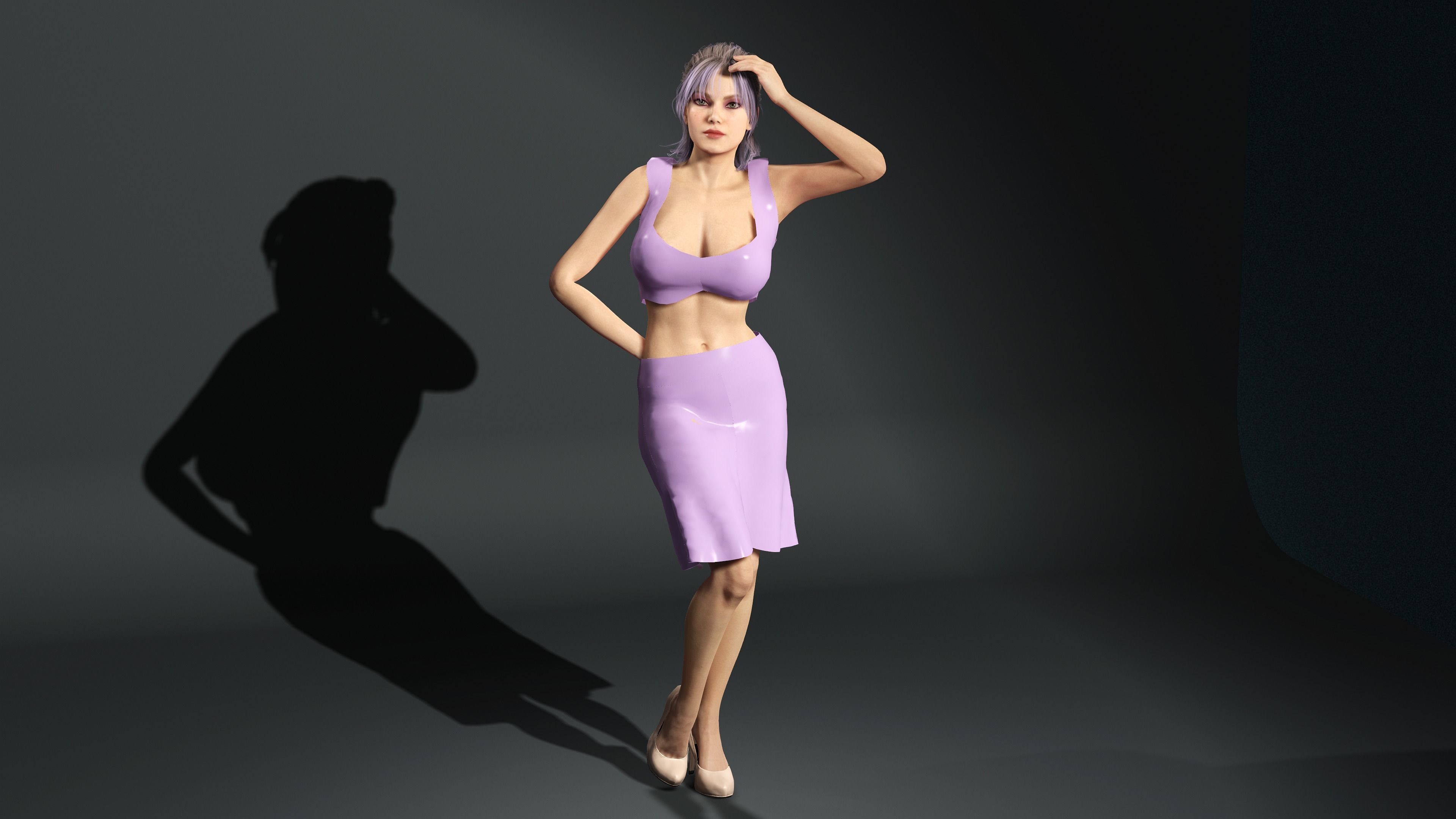 Mariposa-Female Character Low-poly 3D model_6