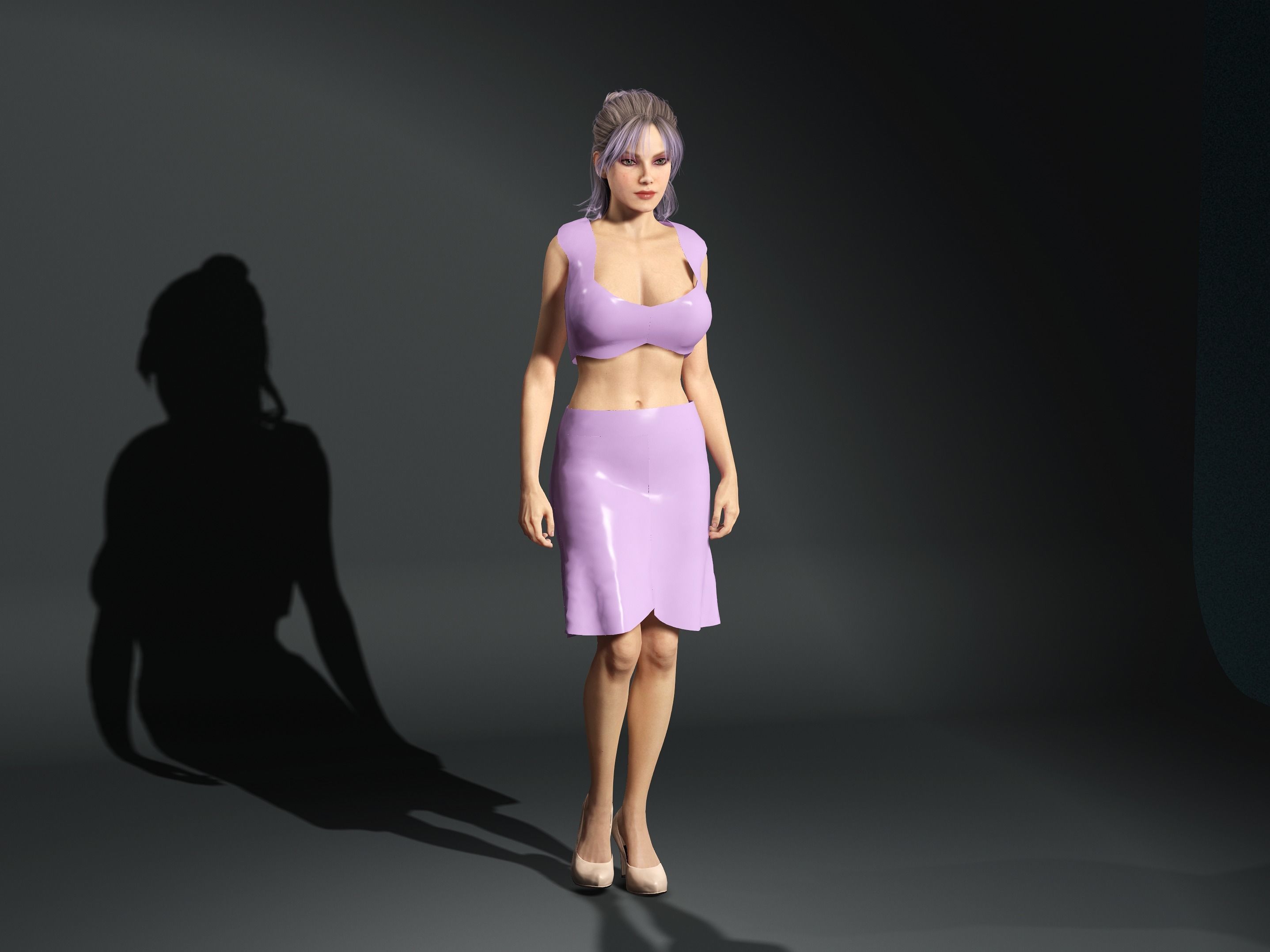 Mariposa-Female Character Low-poly 3D model_2