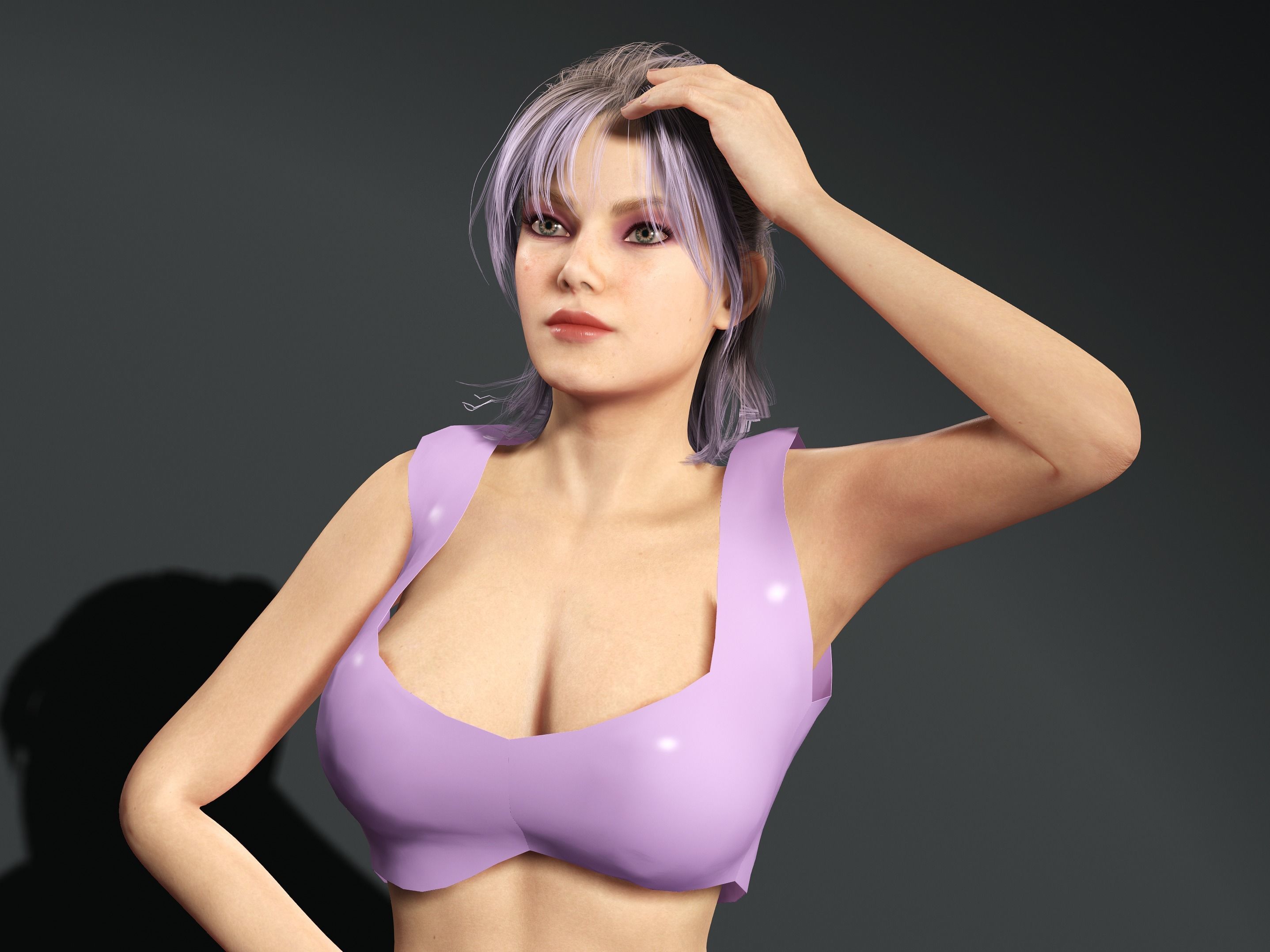 Mariposa-Female Character Low-poly 3D model_5