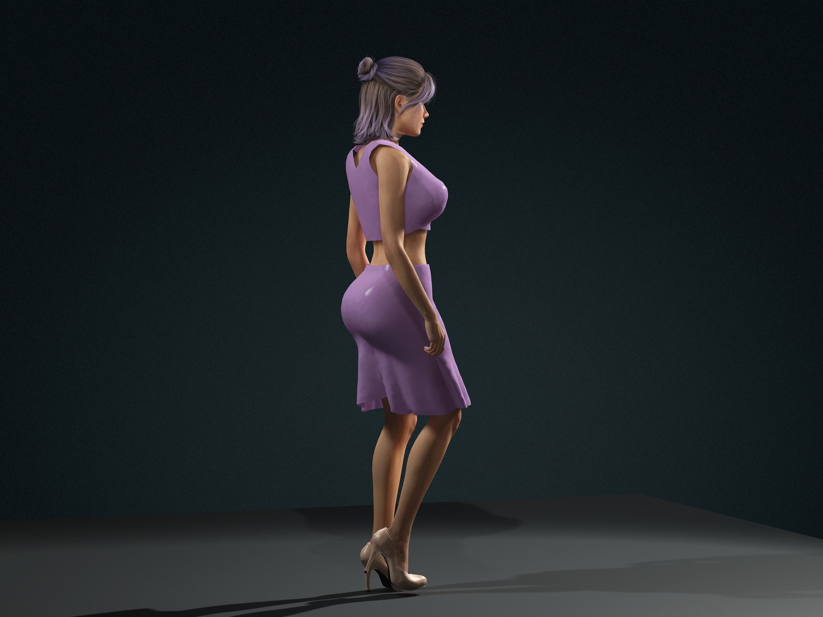 Mariposa-Female Character Low-poly 3D model_3