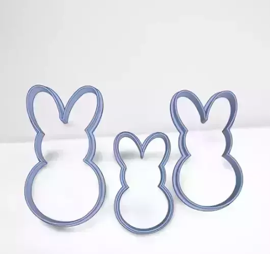 SET X 3 CORTANTES CONEJO PASCUA EASTER COOKIES 3D print model