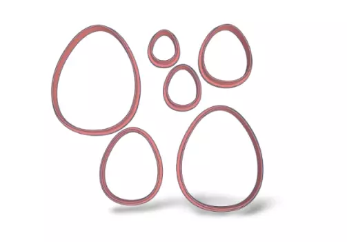 SET X 6 CORTANTES HUEVO PASCUA 3D print model_0